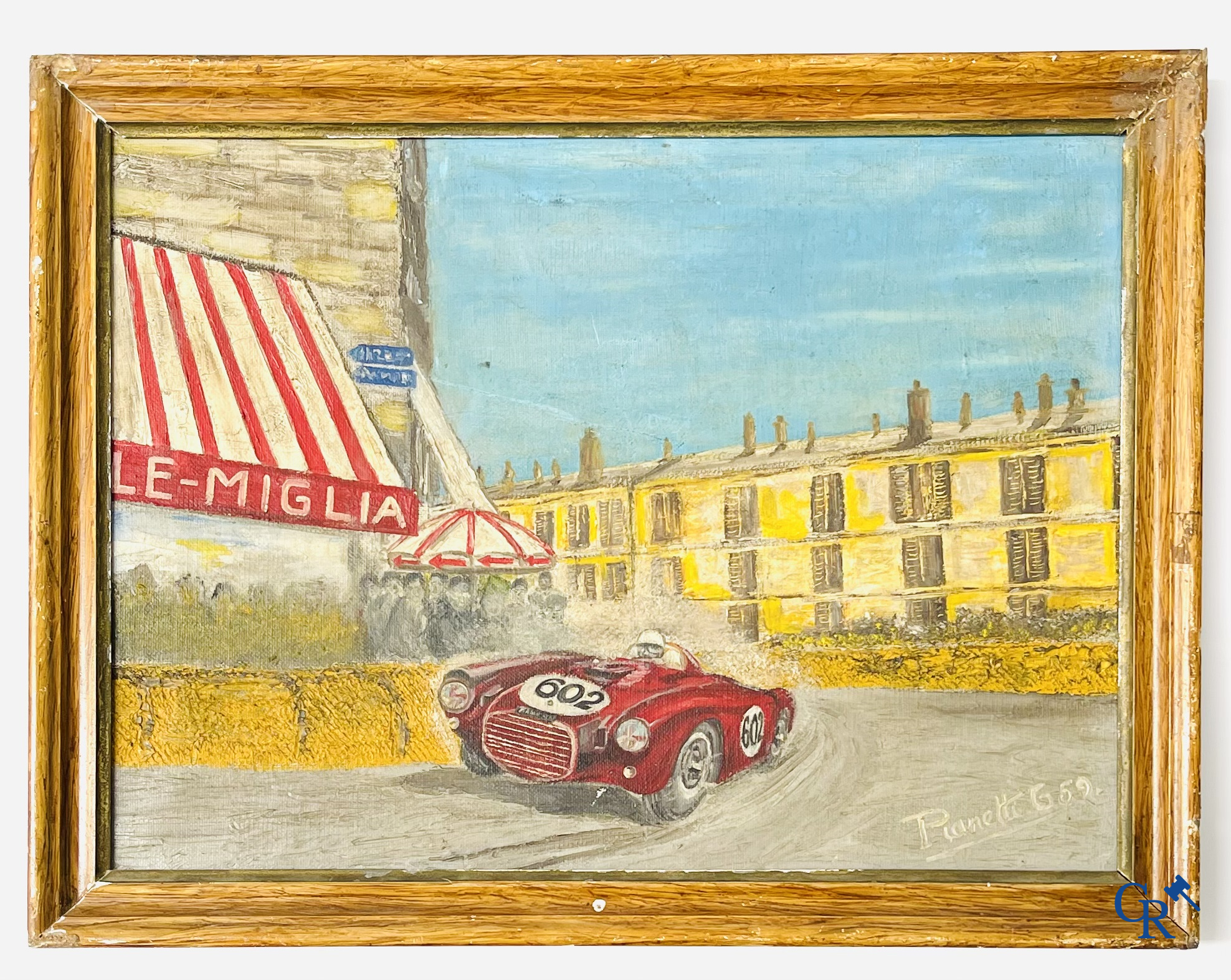 Pianetti G., Alberto Ascari, winner of the 21st Mille Miglia 1954 in his Lancia D24 with competition number 602.