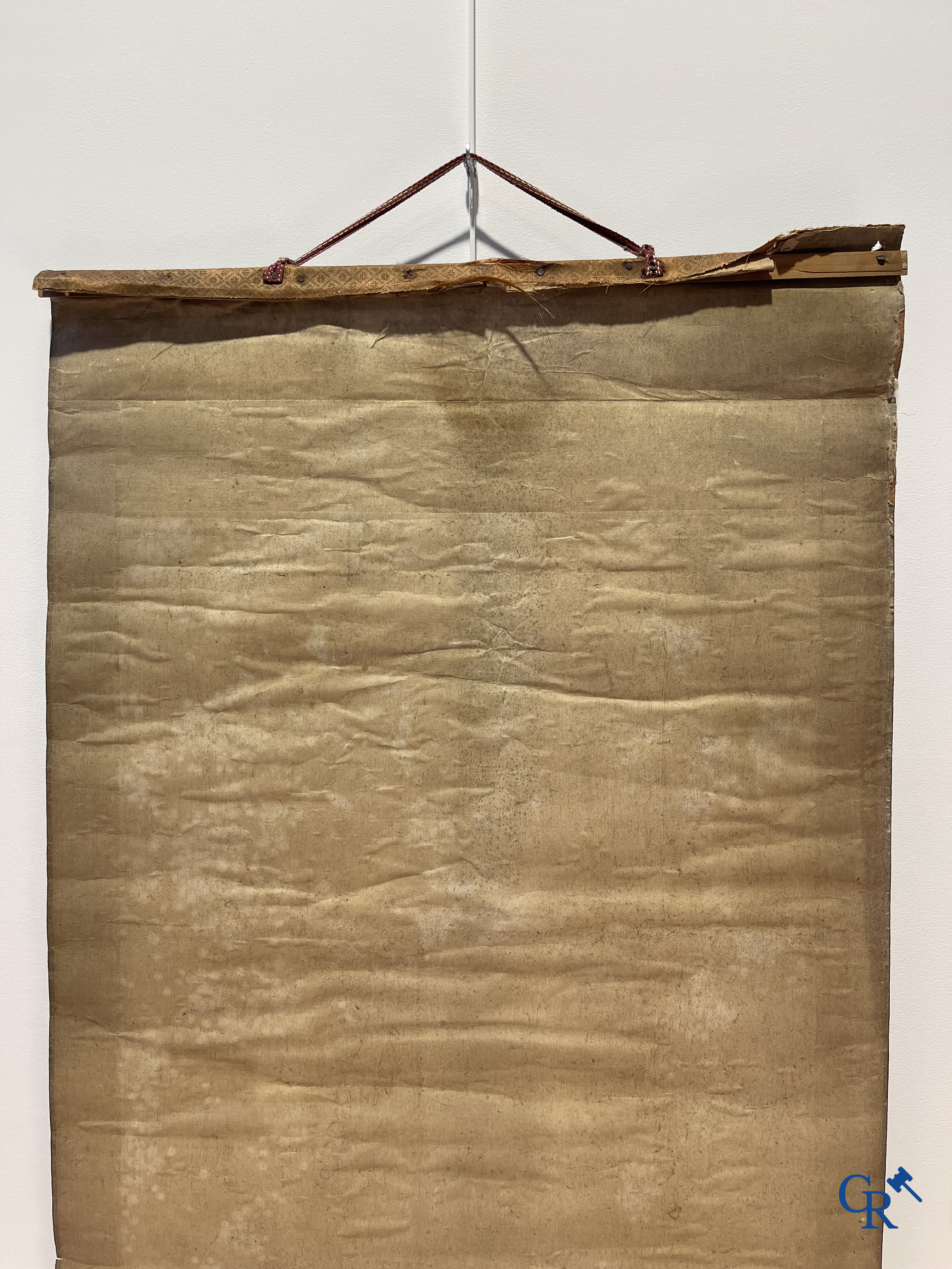 Asian Art, a large Japanese scroll. Signed. 18th century.