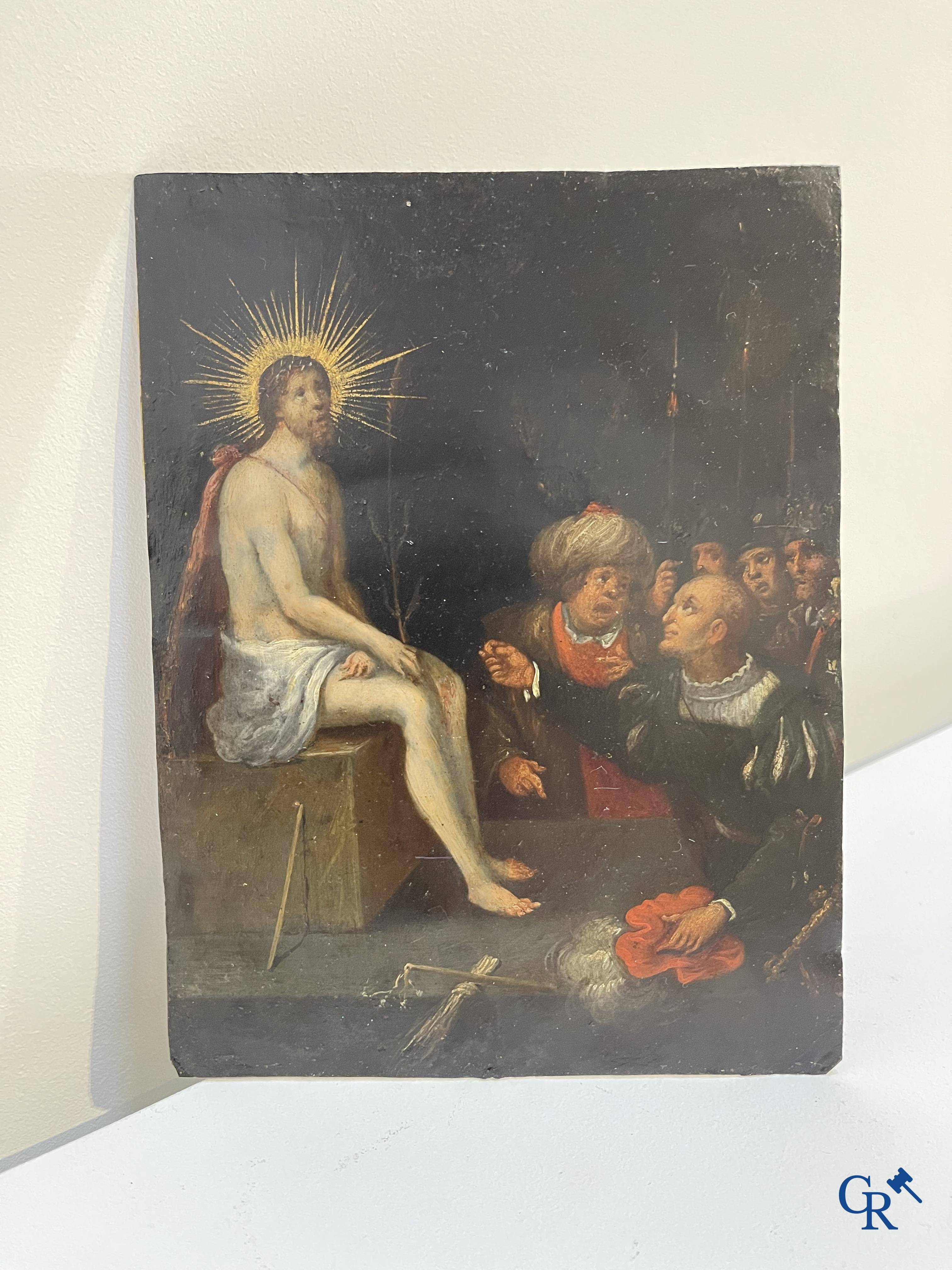 Painting: Antwerp, 17th century. The mockery of Christ.