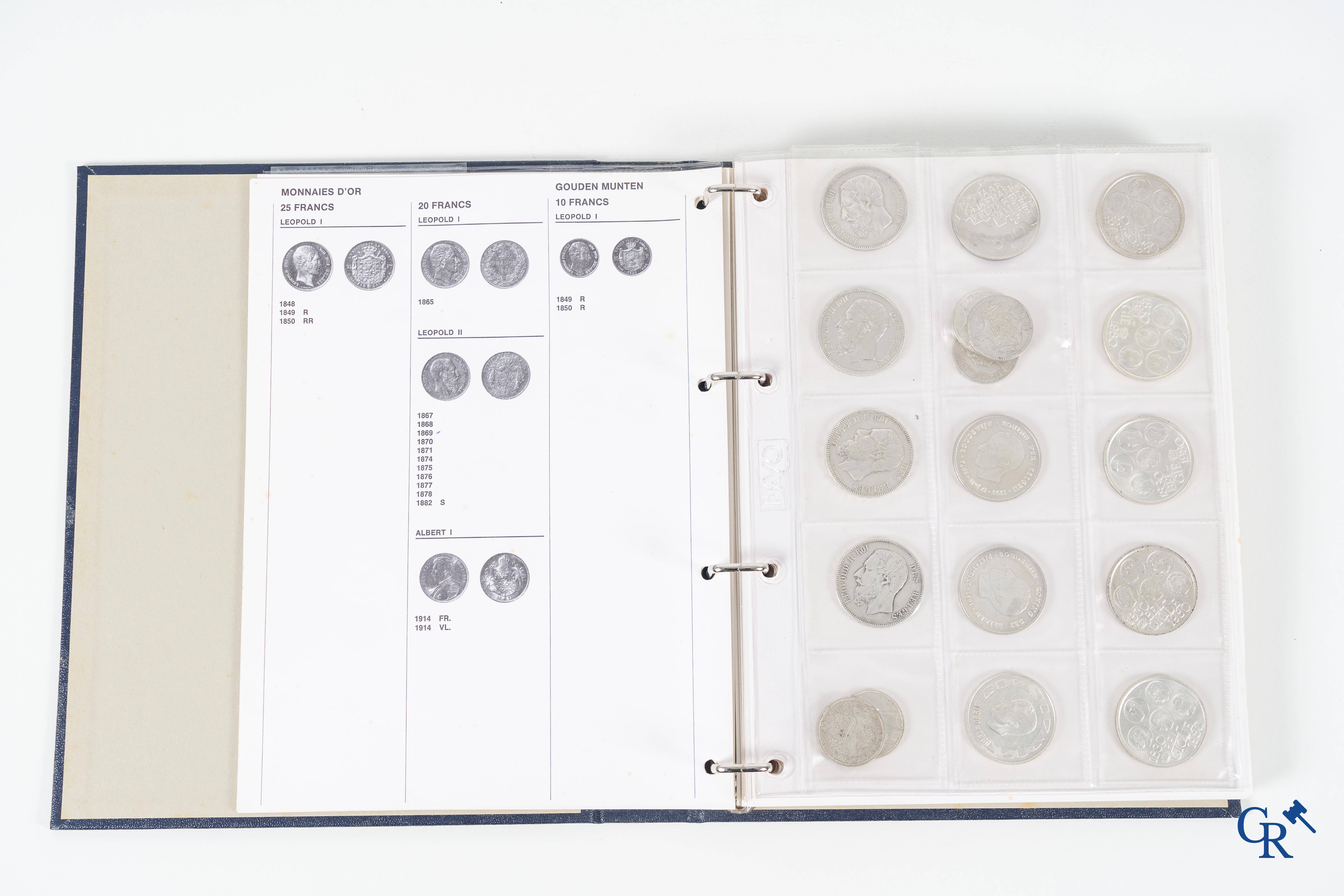 Pièces de monnaie et billets de banque, un lot avec des vieilles pièces, y compris de l'argent et des billets de banque.