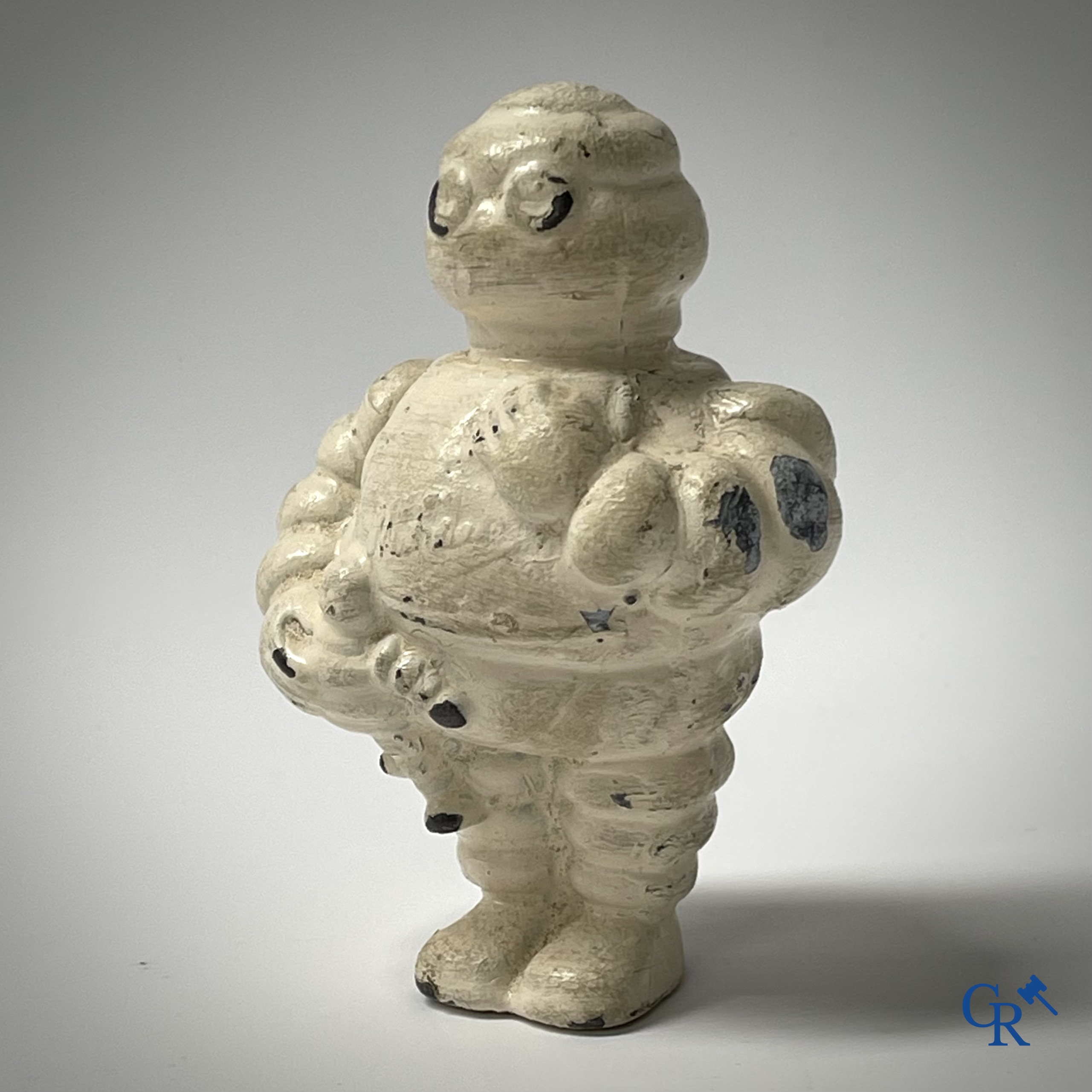 Michelin, a Bibendum in painted lead, original version. 1950's.