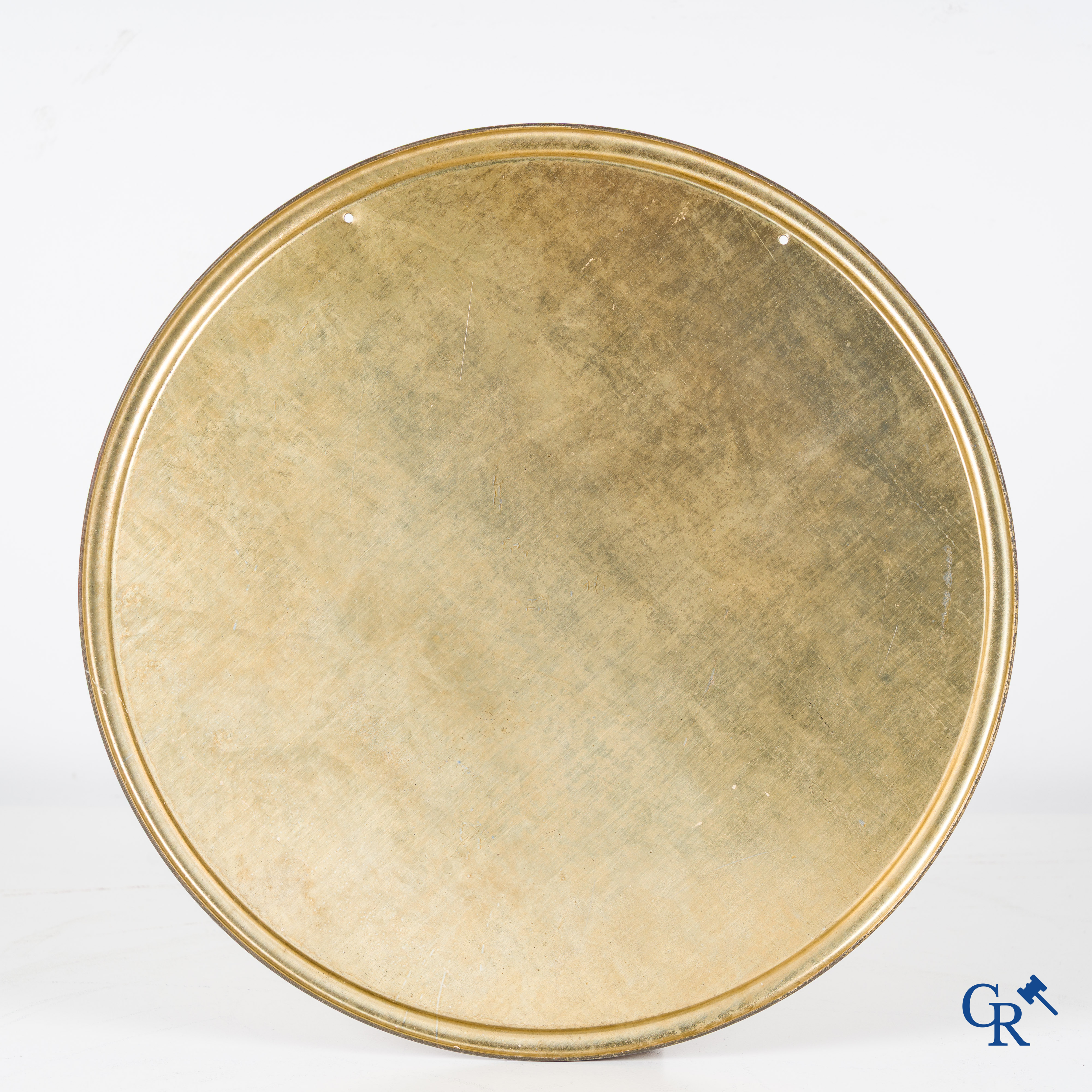 Elektrion Motor Oil, Publiciteit voor motor olie, beschilderd blik. Ets. J.B. Gabriels Brussel. 1946.