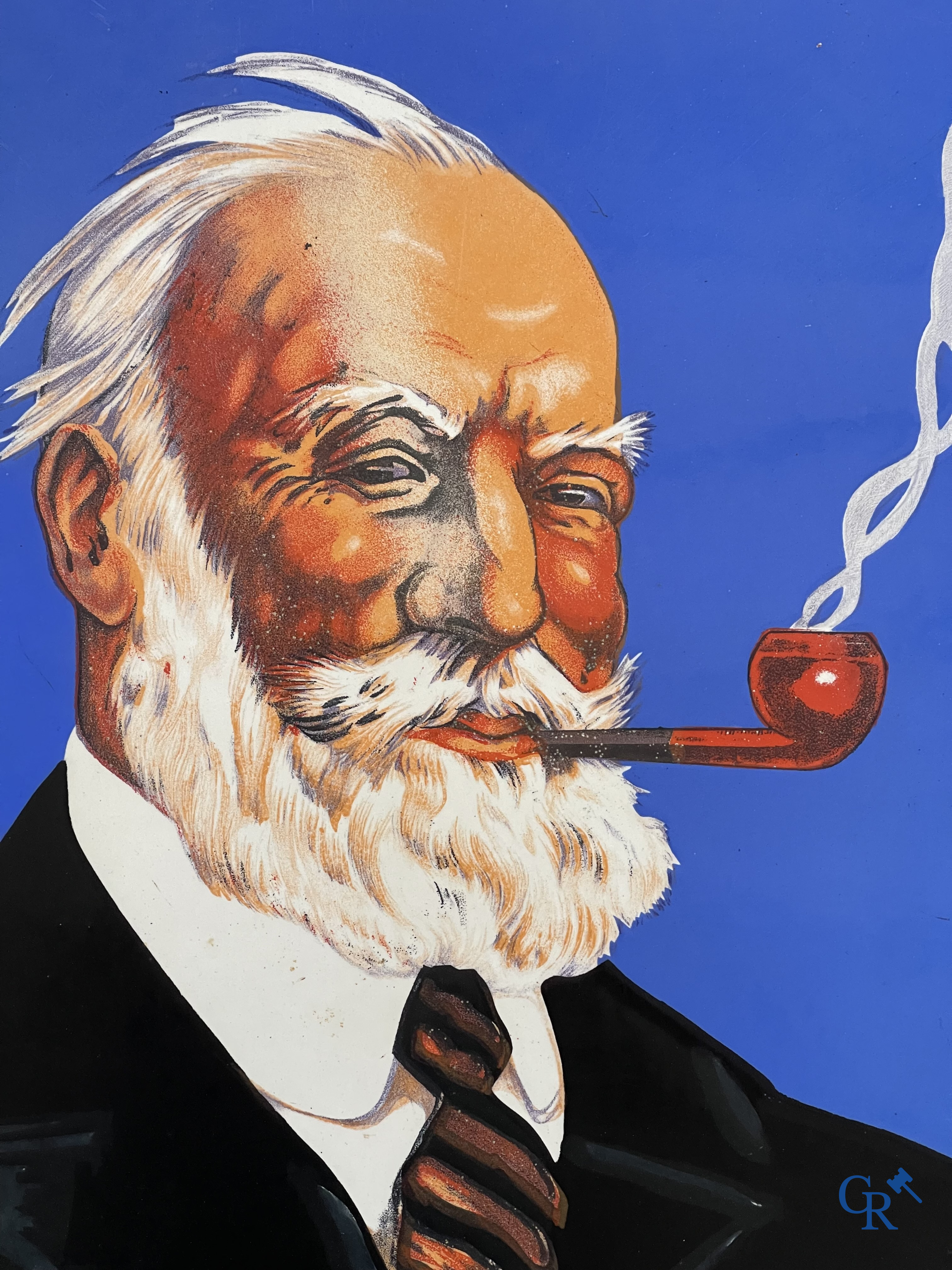 Tabacs Ajja, Enamel advertising sign for tobacco products Ajja. 