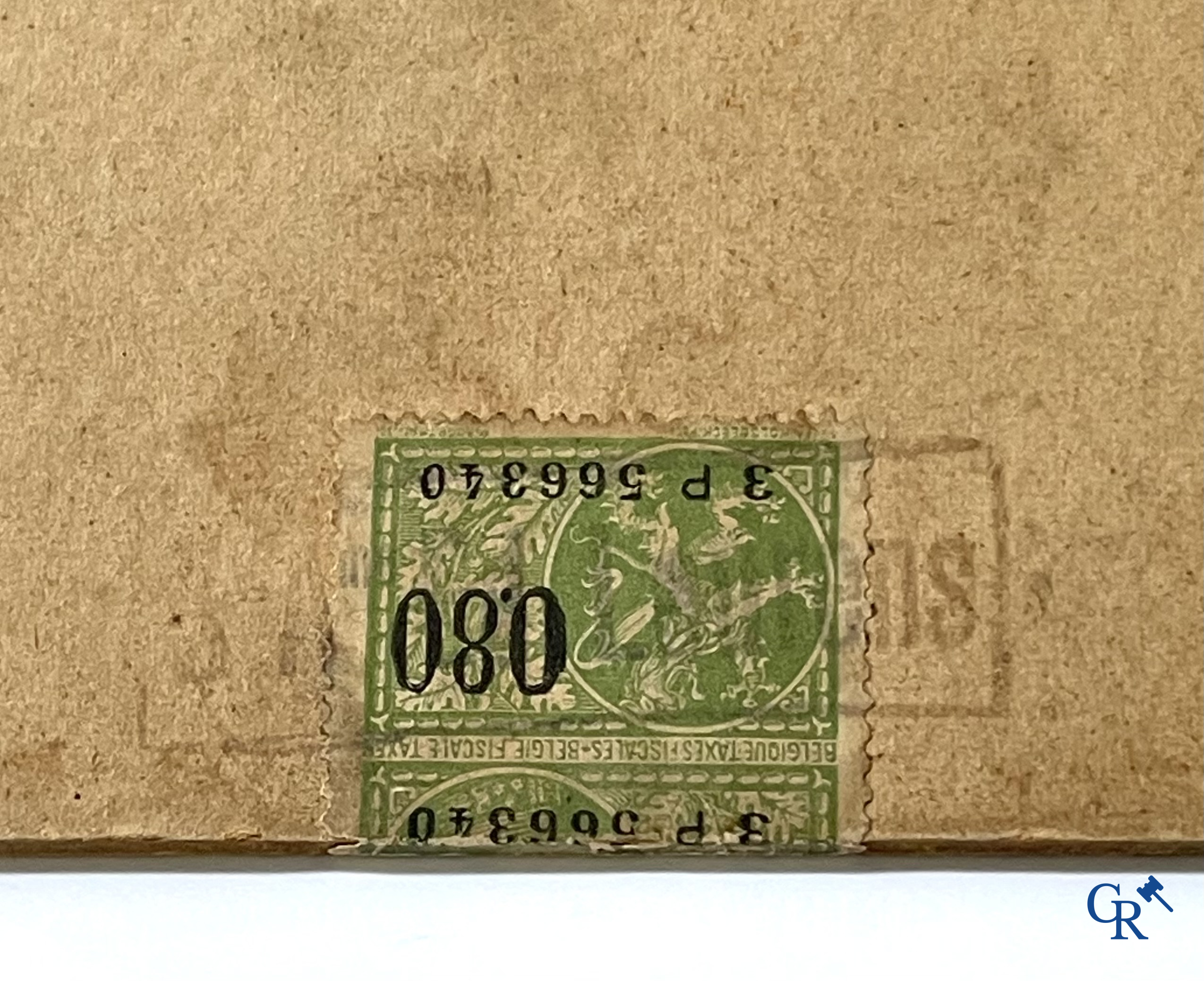 Cigarettes Xanthia, Géo Dorival. Zeldzame publiciteit op hard karton voor Xanthia sigaretten. Circa 1930.