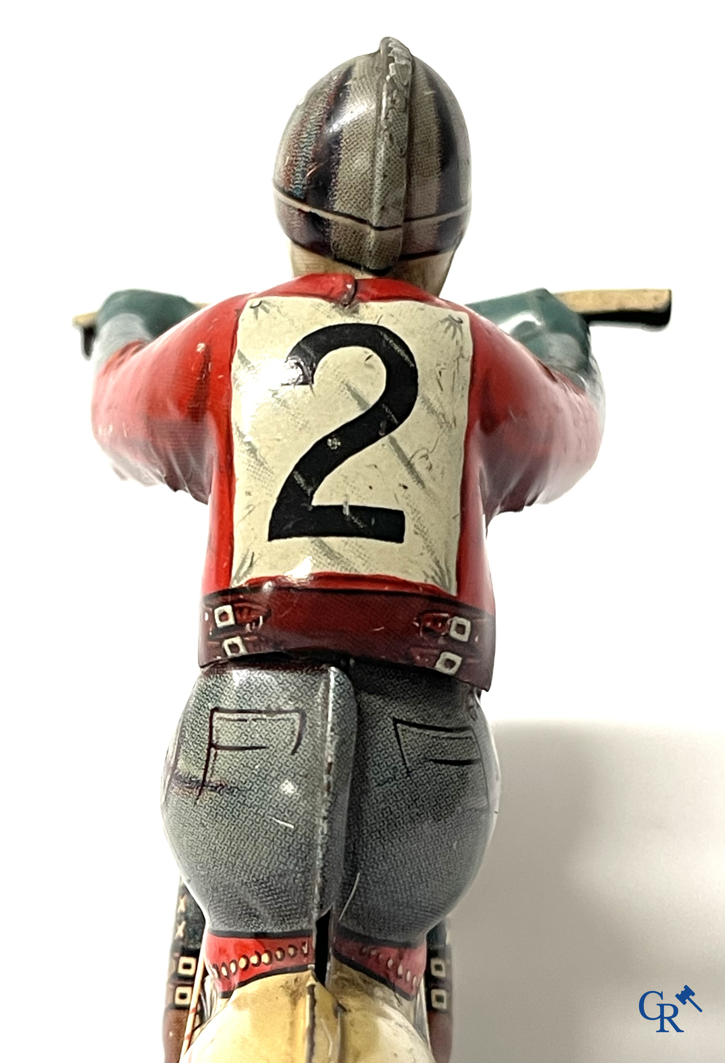 Technofix G.E. 255. Een mechanisch blikken speelgoed motorfiets. Made in U.S. - zone Germany.