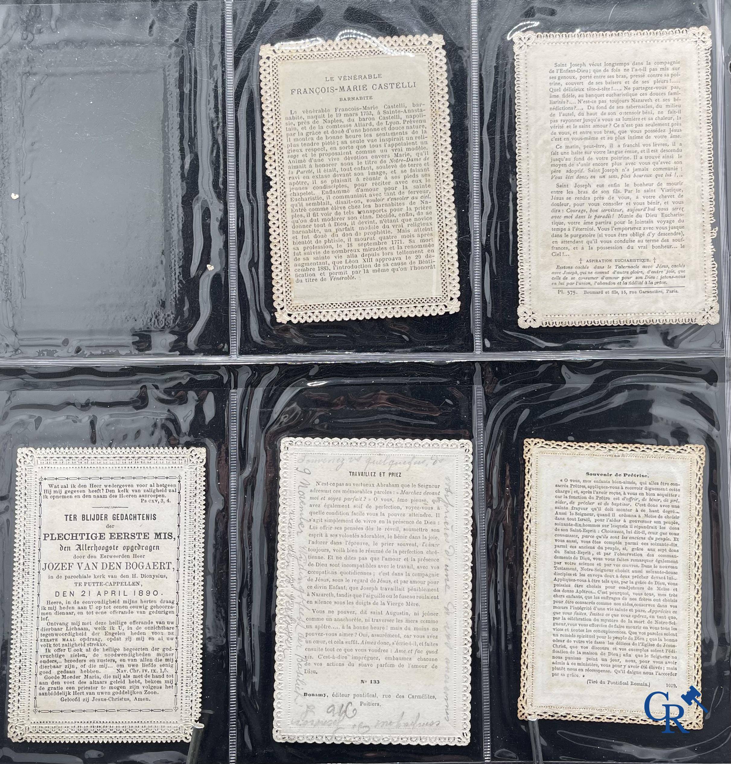 Religious objects: Important collection of pious images and devotion prints, Flanders, 17th-18th-19th centuries.