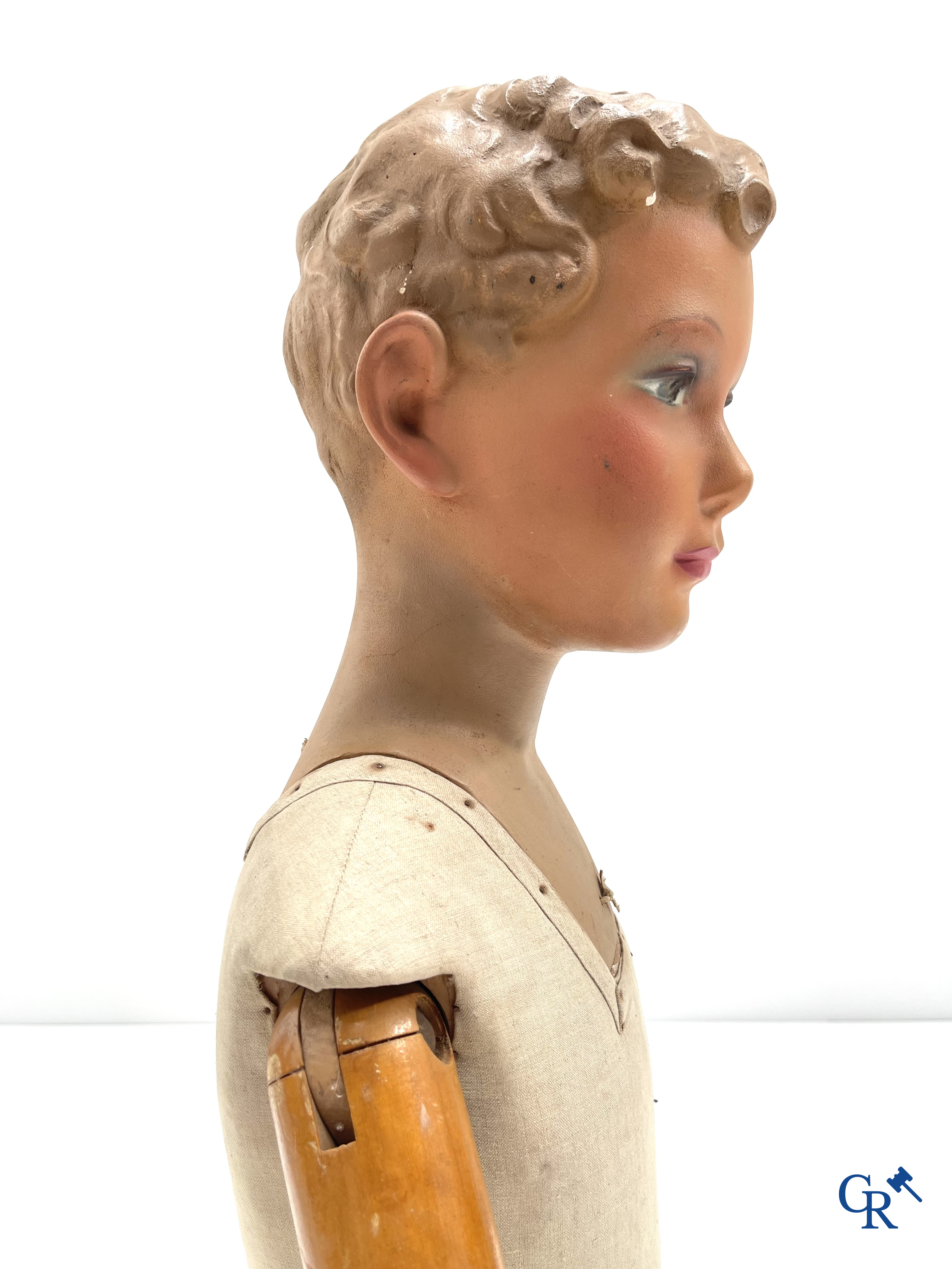 Siegel Paris, mannequin of a boy with plaster head. 1930's-1940's. Marked Siégel Paris.