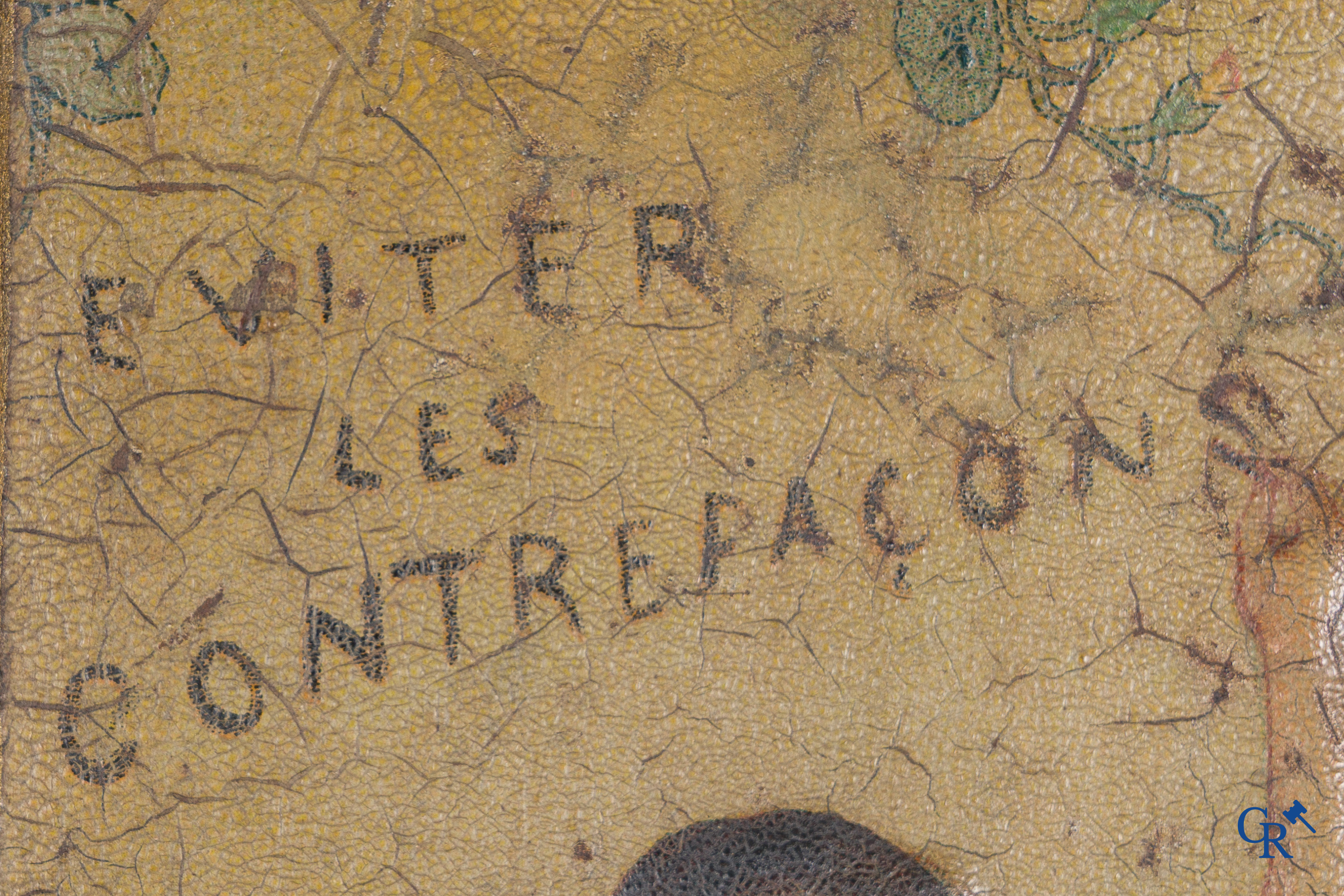 Chocolat Menier, d'après Firmin Bouisset, miroir publicitaire sur tôle peinte. Vers 1920.