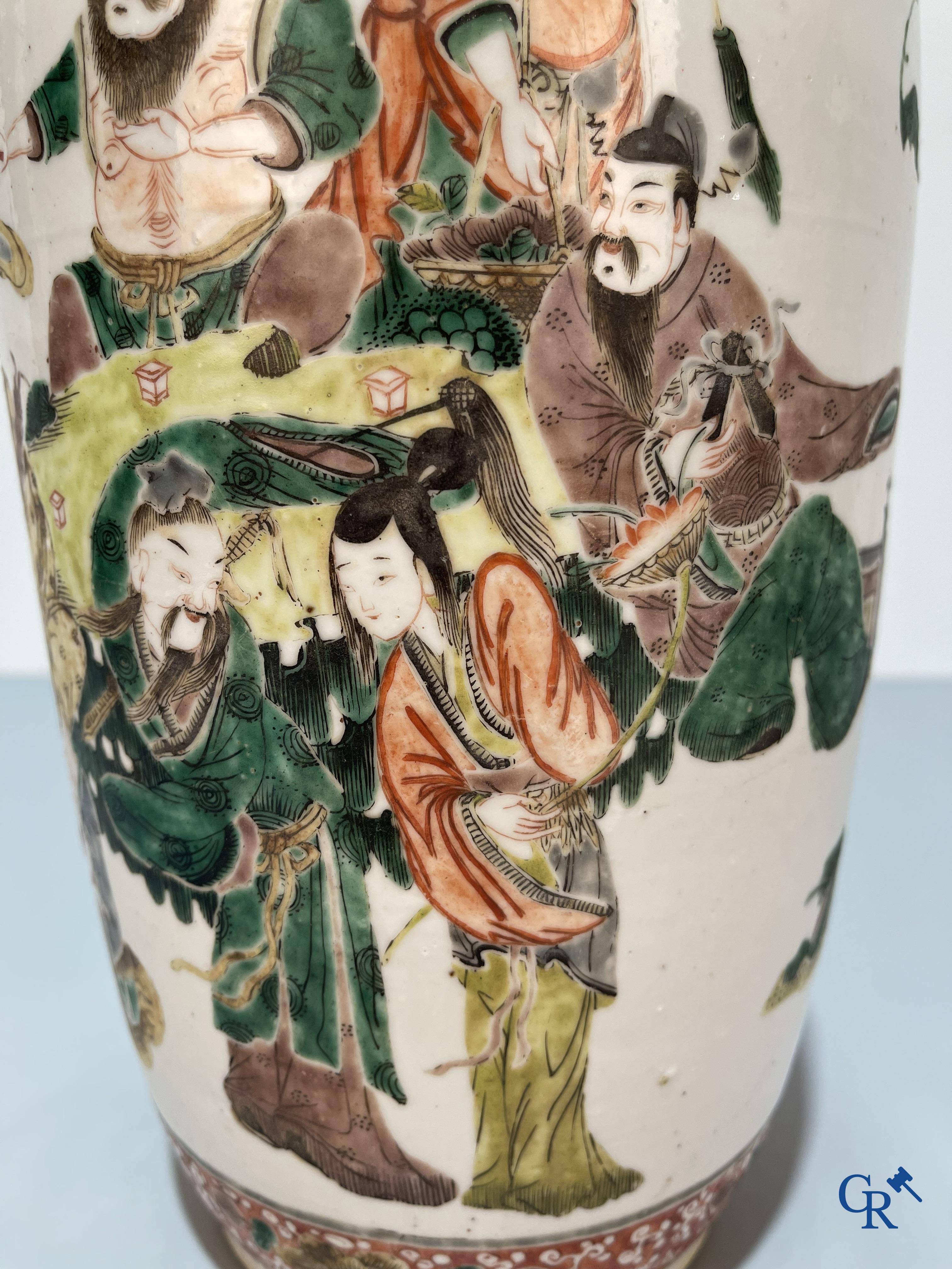 Asian Art, Chinese porcelain, a Chinese famille verte vase.