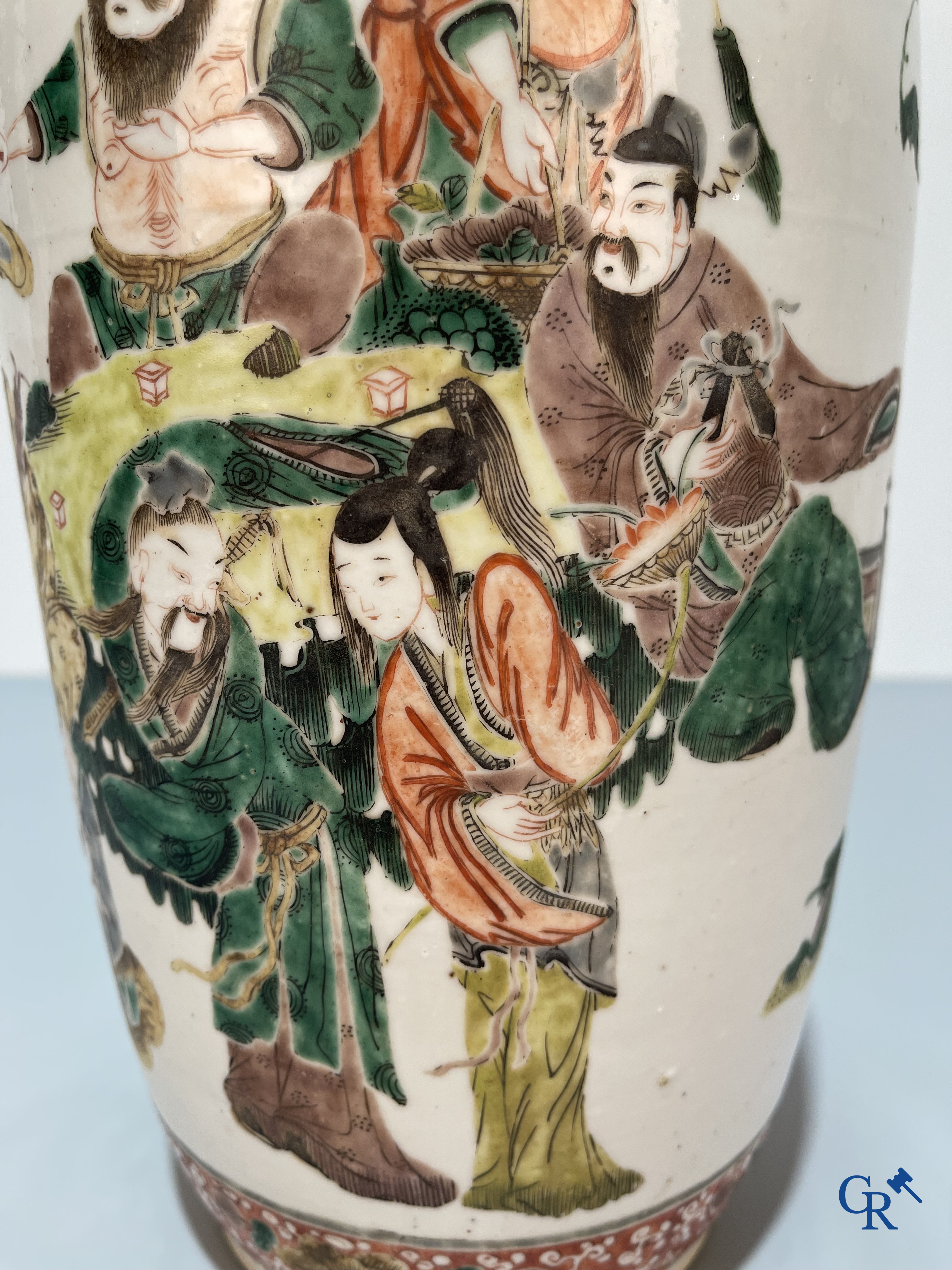 Asian Art, Chinese porcelain, a Chinese famille verte vase.