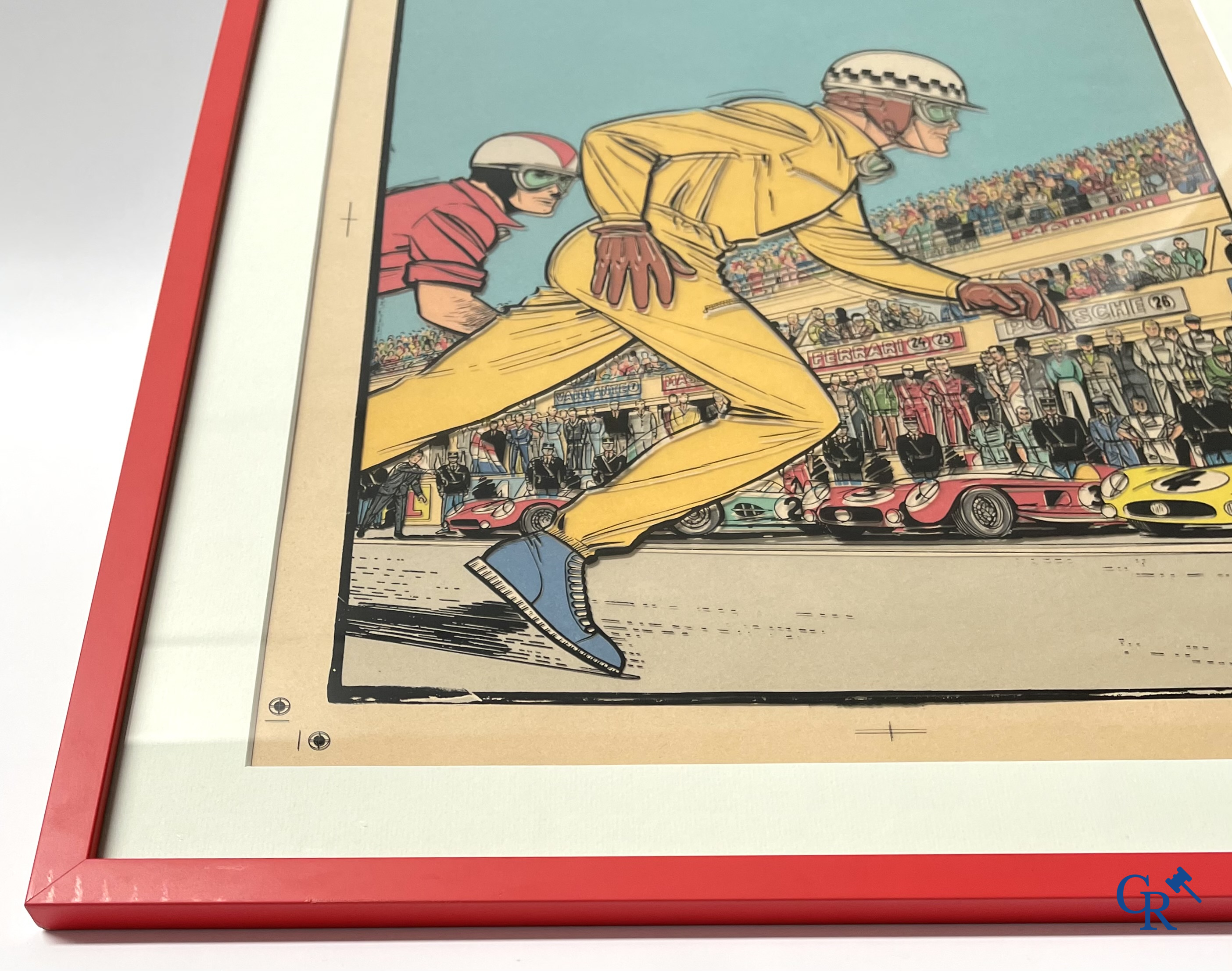 Jean Graton (d'àprès) Michel Vaillant, cover of the album "Le Grand Défi". Three-dimensional printing process element.