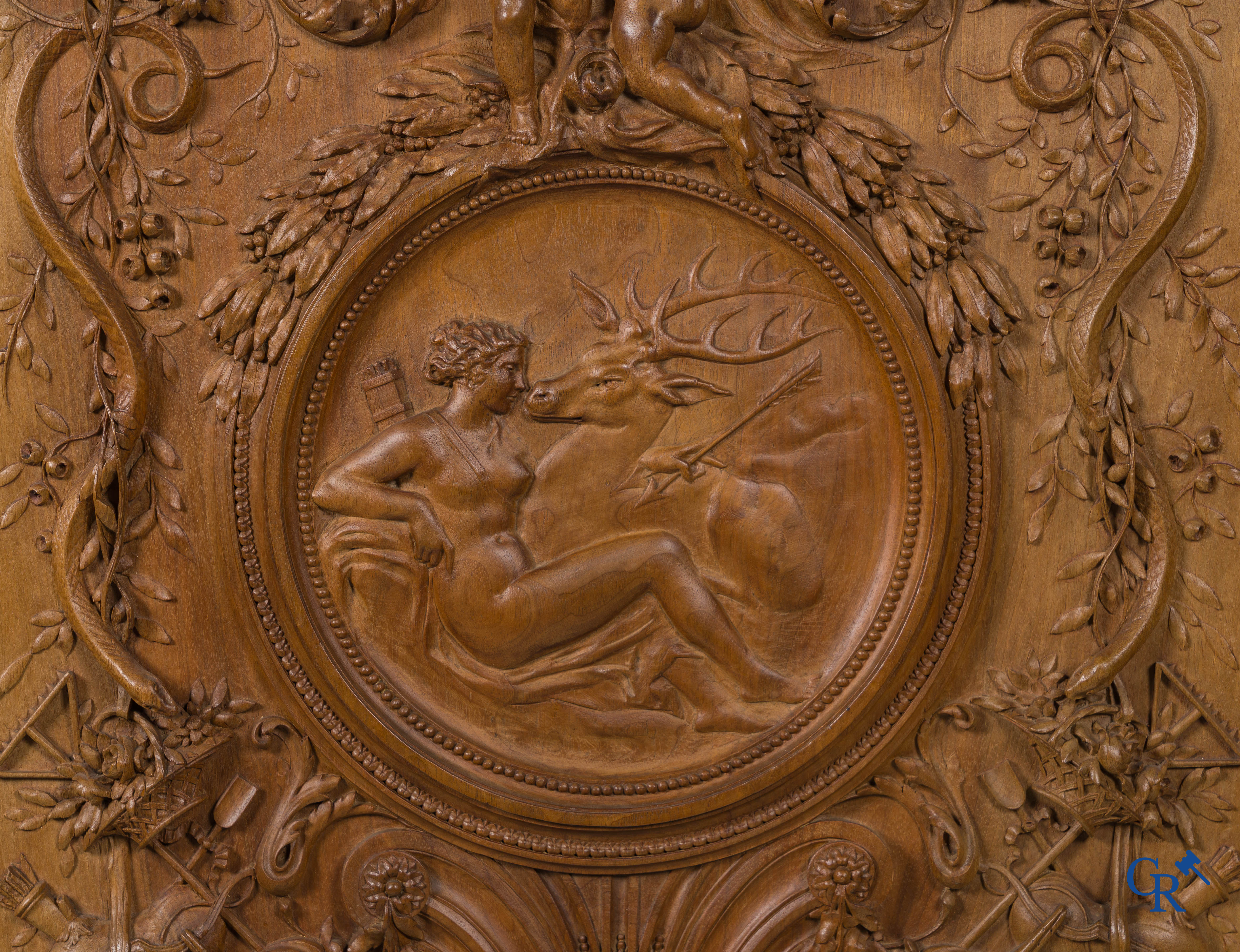 Cazanave Frères à Carcassonne. A rich and finely carved piece of furniture in LXVI style.