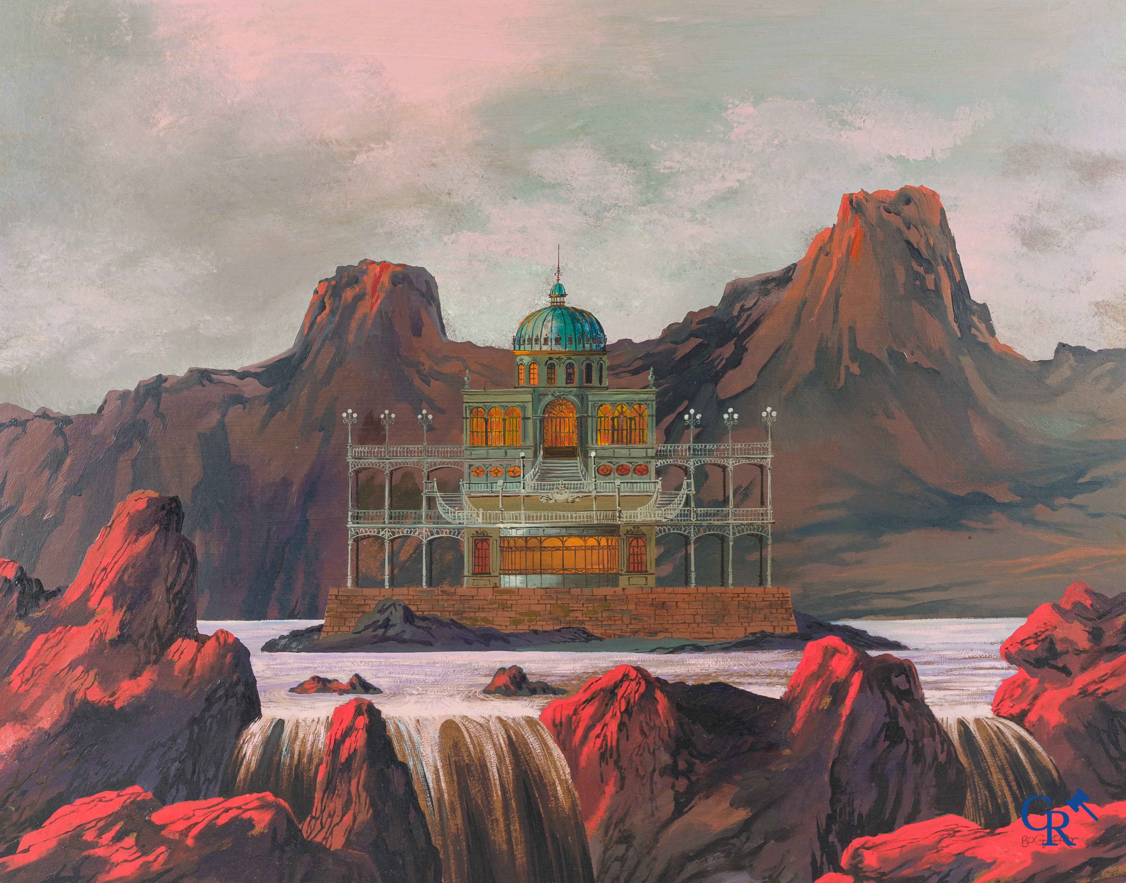 Gaston Bogaert (1918-2008) (*) "Le Lac" Olie op paneel. Gesigneerd rechtsonder.