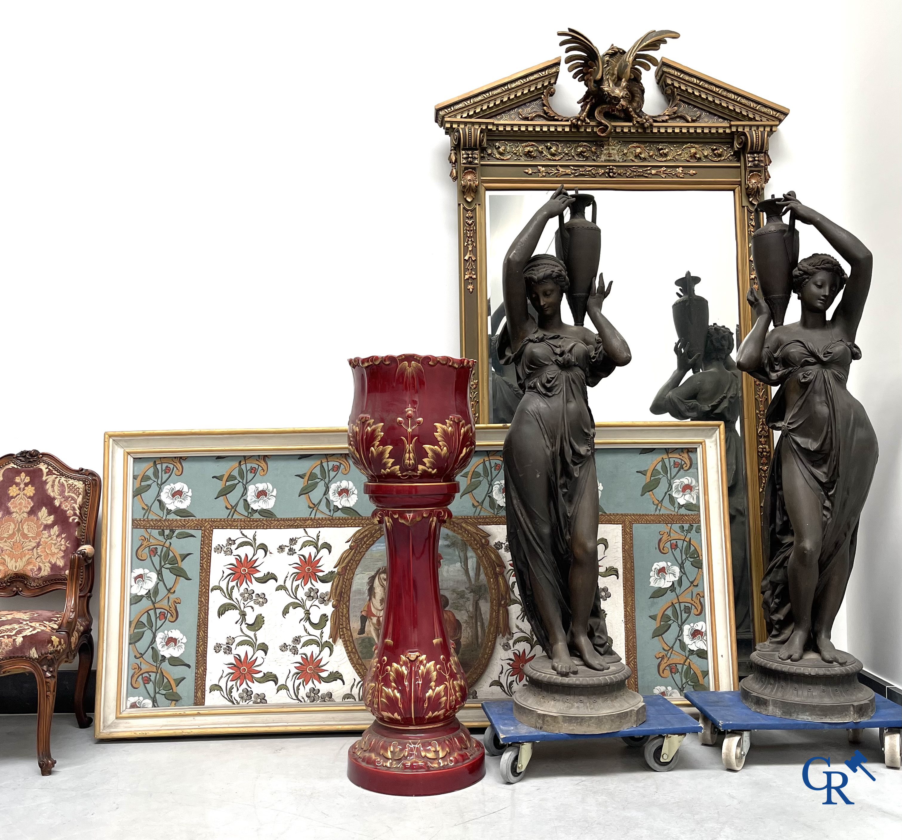 Albert-Ernest Carrier-Belleuse and Jean Boy foundry, 116 Rue de Turenne, Paris. Pair of water carriers. Circa 1860.