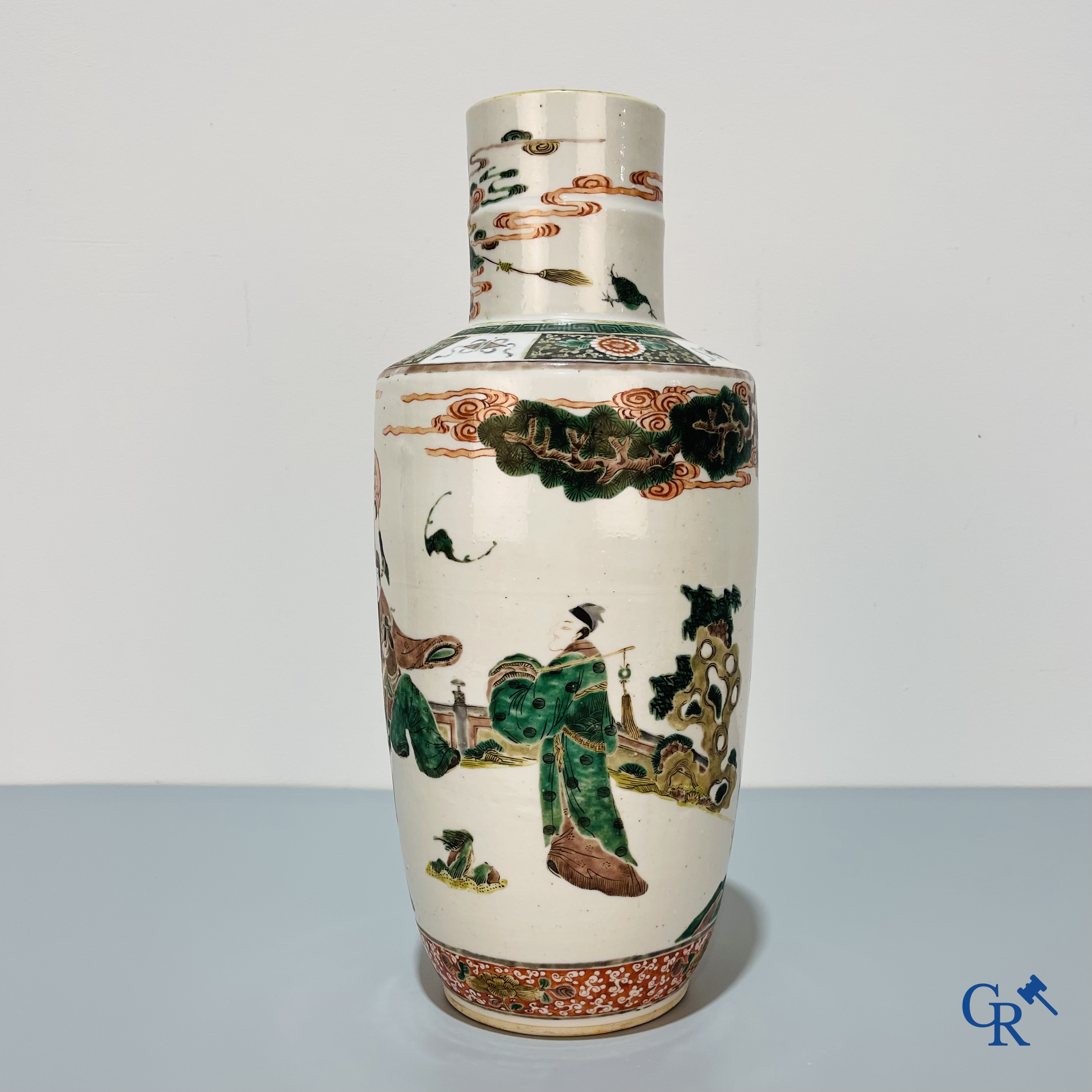 Asian Art, Chinese porcelain, a Chinese famille verte vase.