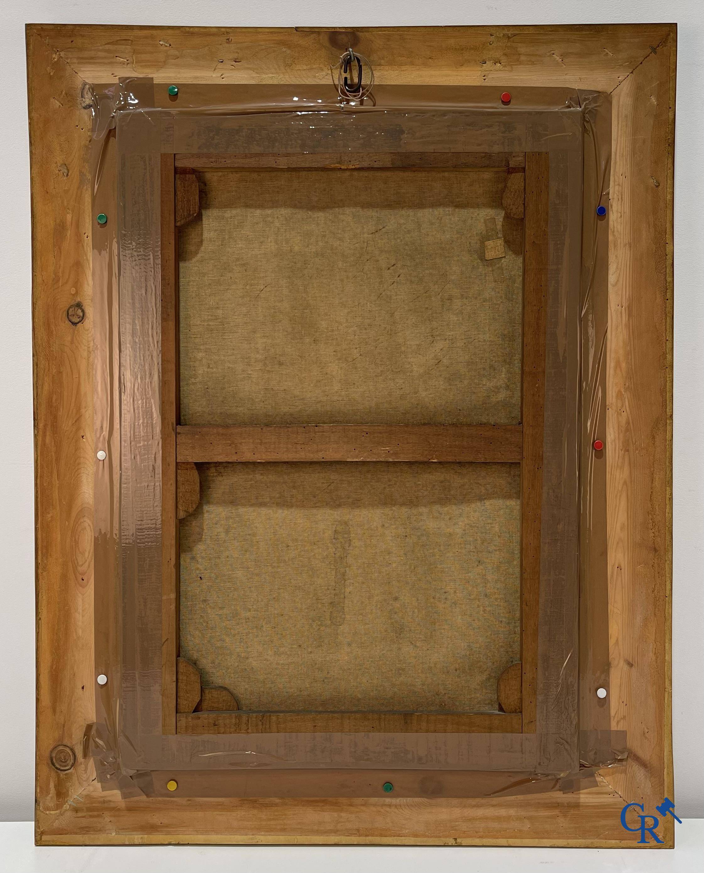 2 paintings, oil on canvas with images of St. Catharina. Circa 1940.