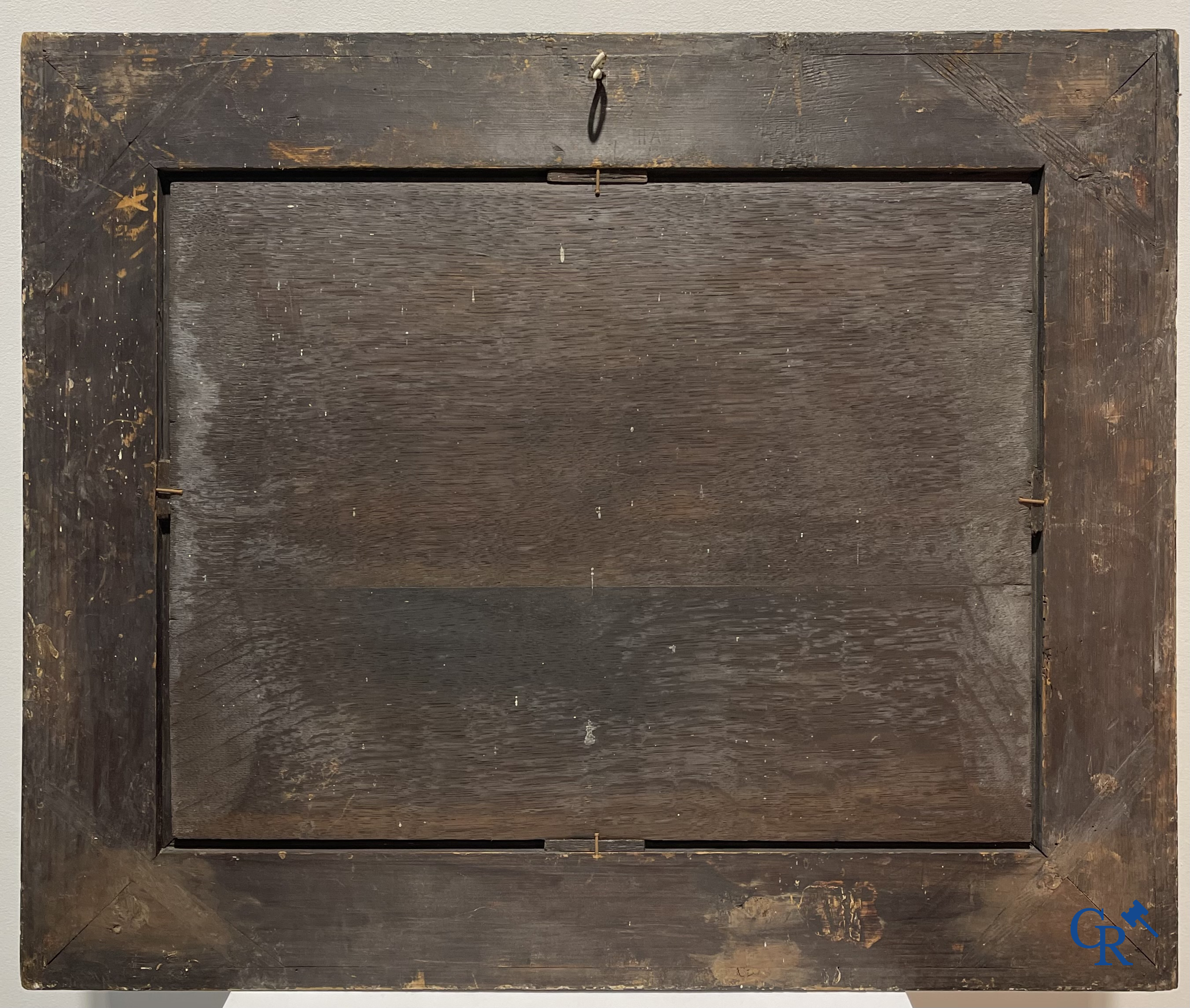 Jan Gerard Smits (1823-1910) Vue d'une ferme. Huile sur panneau. Signée et datée 1856.