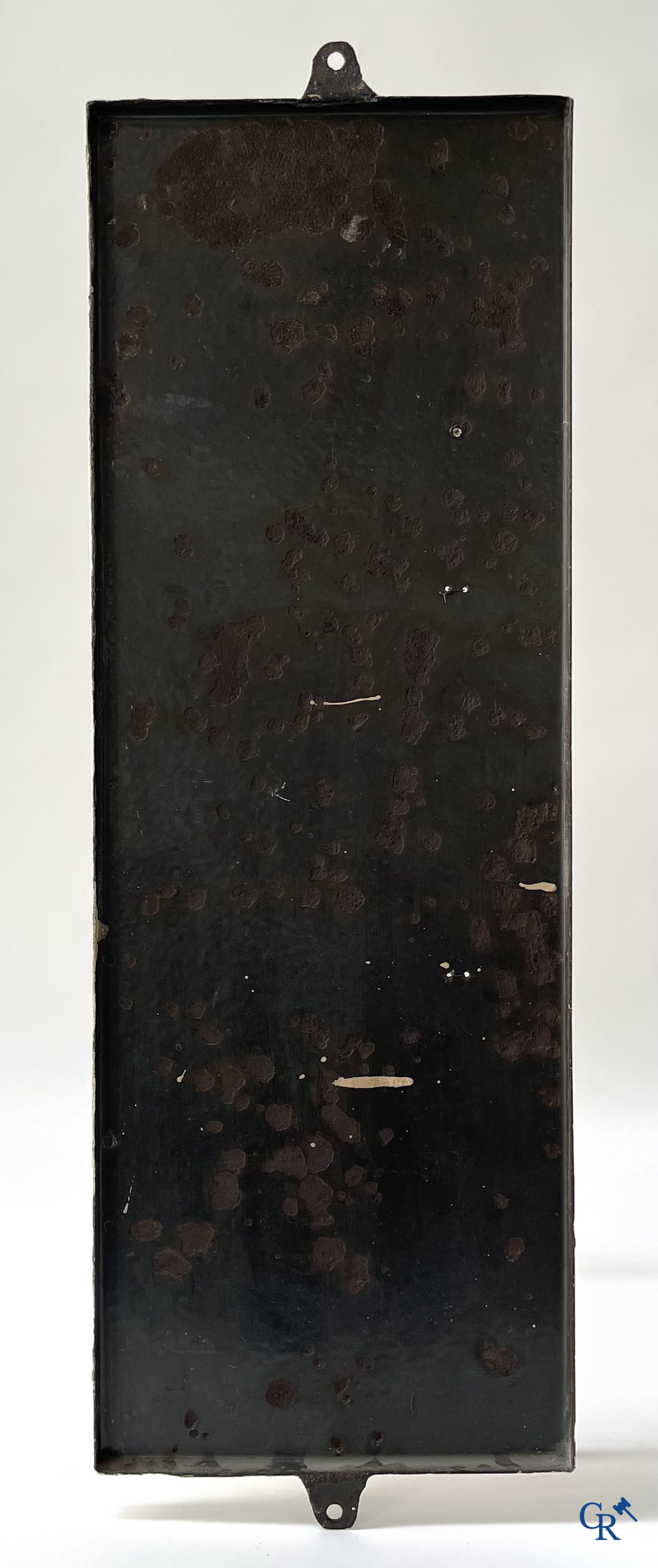 Enamel advertising sign, Publicity thermometer for pencil manufacturer Gilbert à Hastière (Namur) Foremail 1953.