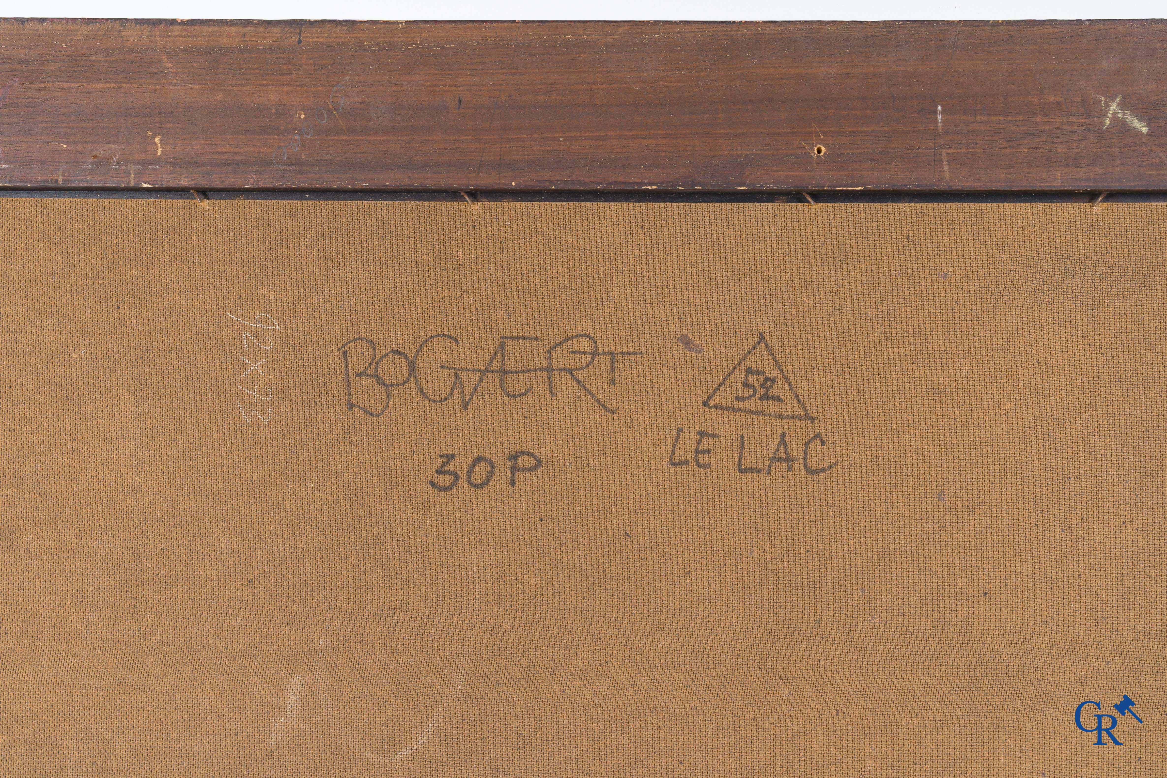 Gaston Bogaert (1918-2008) (*) "Le Lac" Olie op paneel. Gesigneerd rechtsonder.