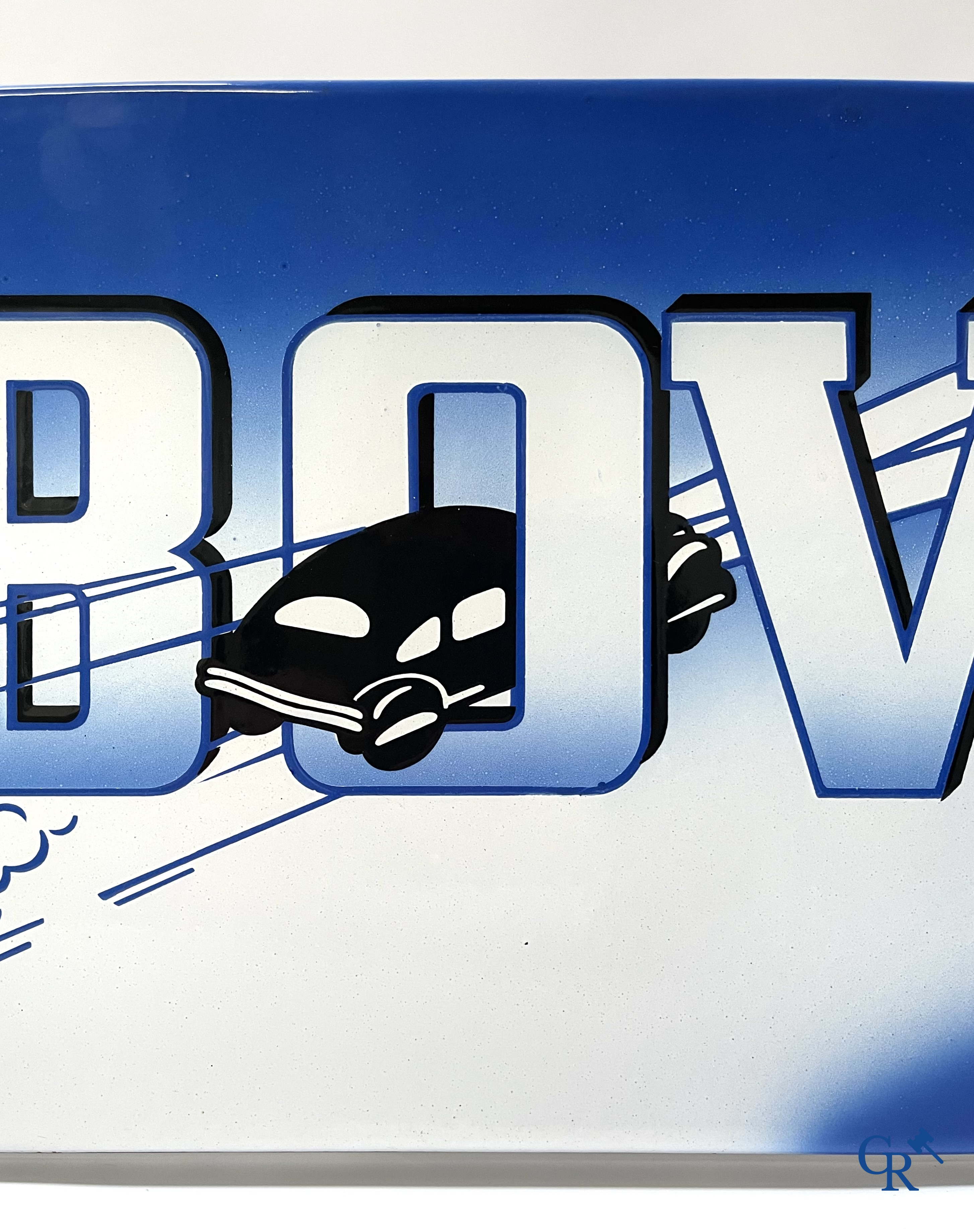 Bovag, enamel advertising sign for the Association of Automobile Dealers and Garage Owners. Langcat Bussum.