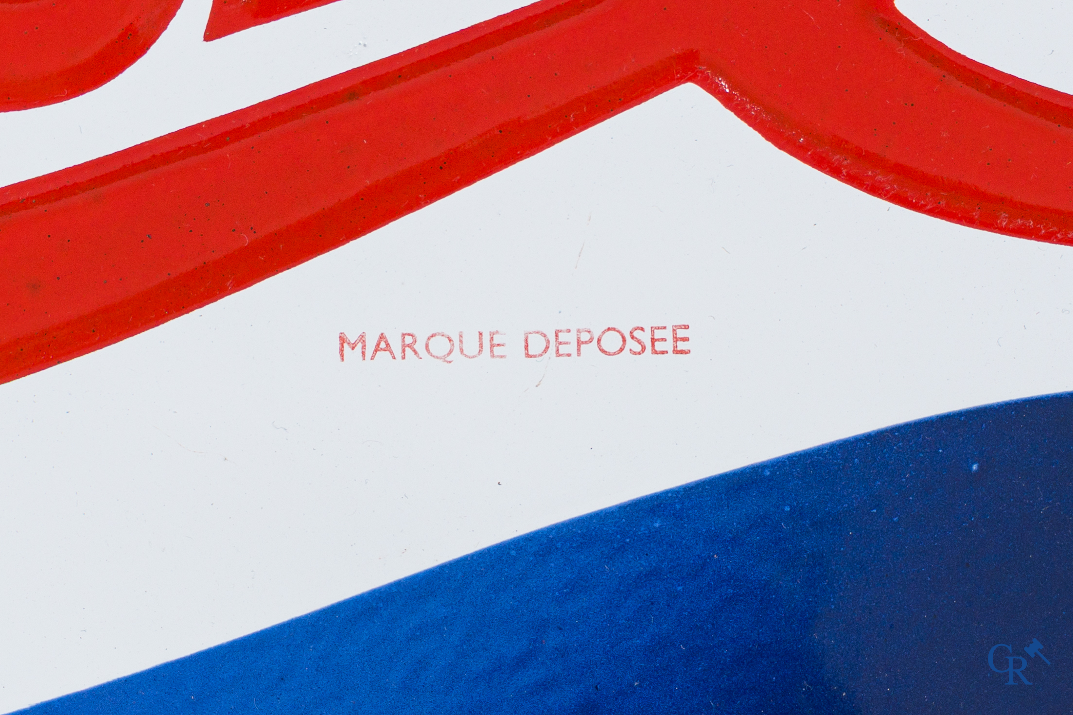 Pepsi-Cola, emaille reclamebord in reliëf in de vorm van een kroonkurk, Langcat Holland.