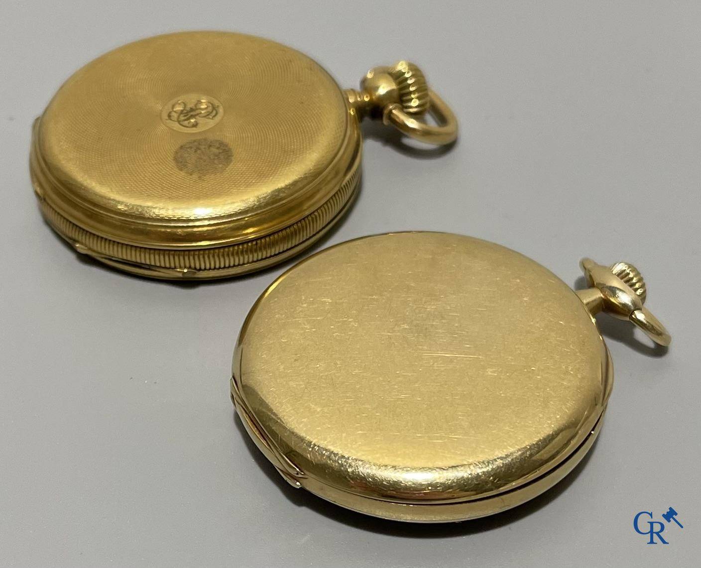 Watches, 2 gold pocket watches.