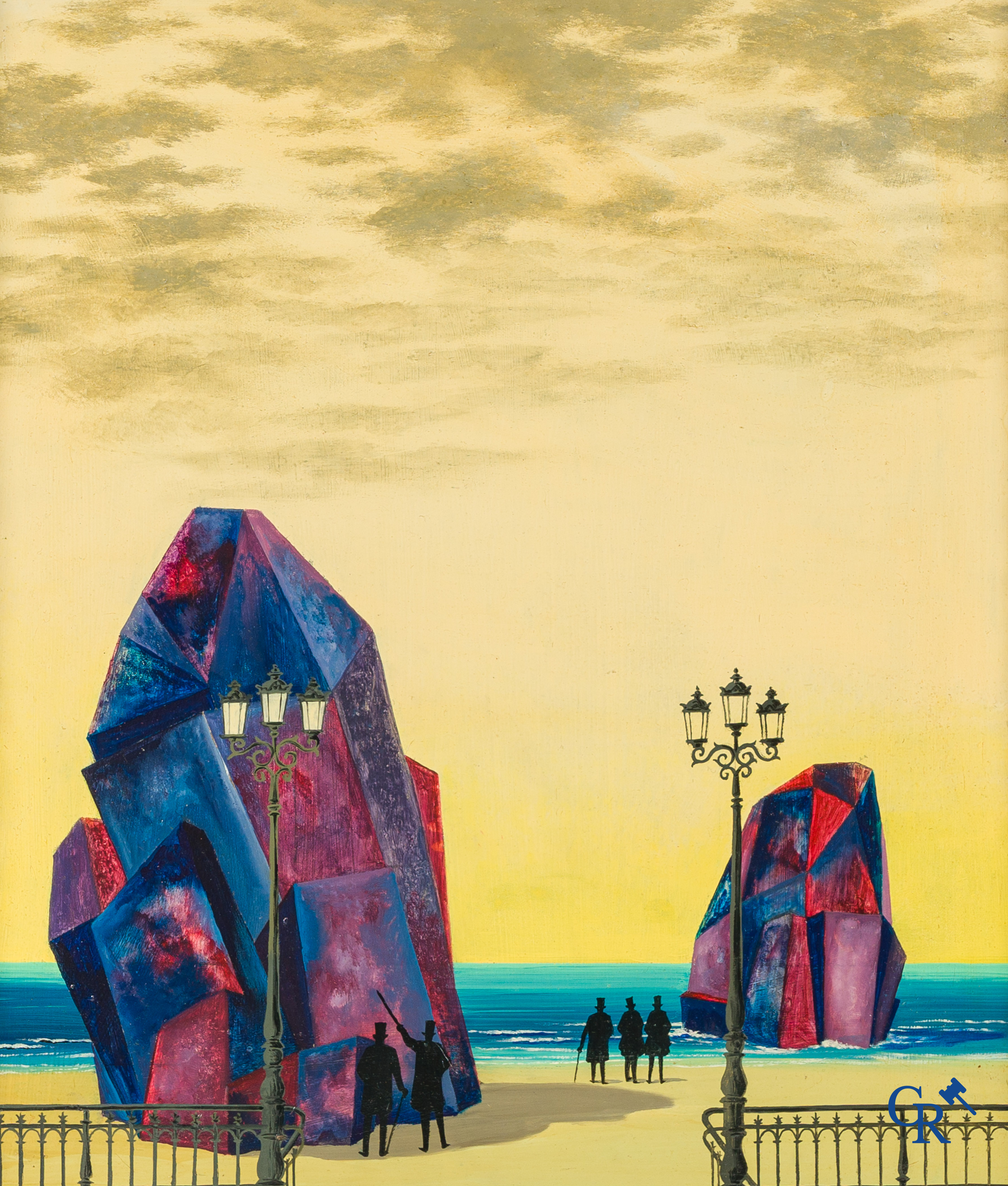 Gaston Bogaert (1918-2008) (*) "Les Cuprites" olie op paneel.