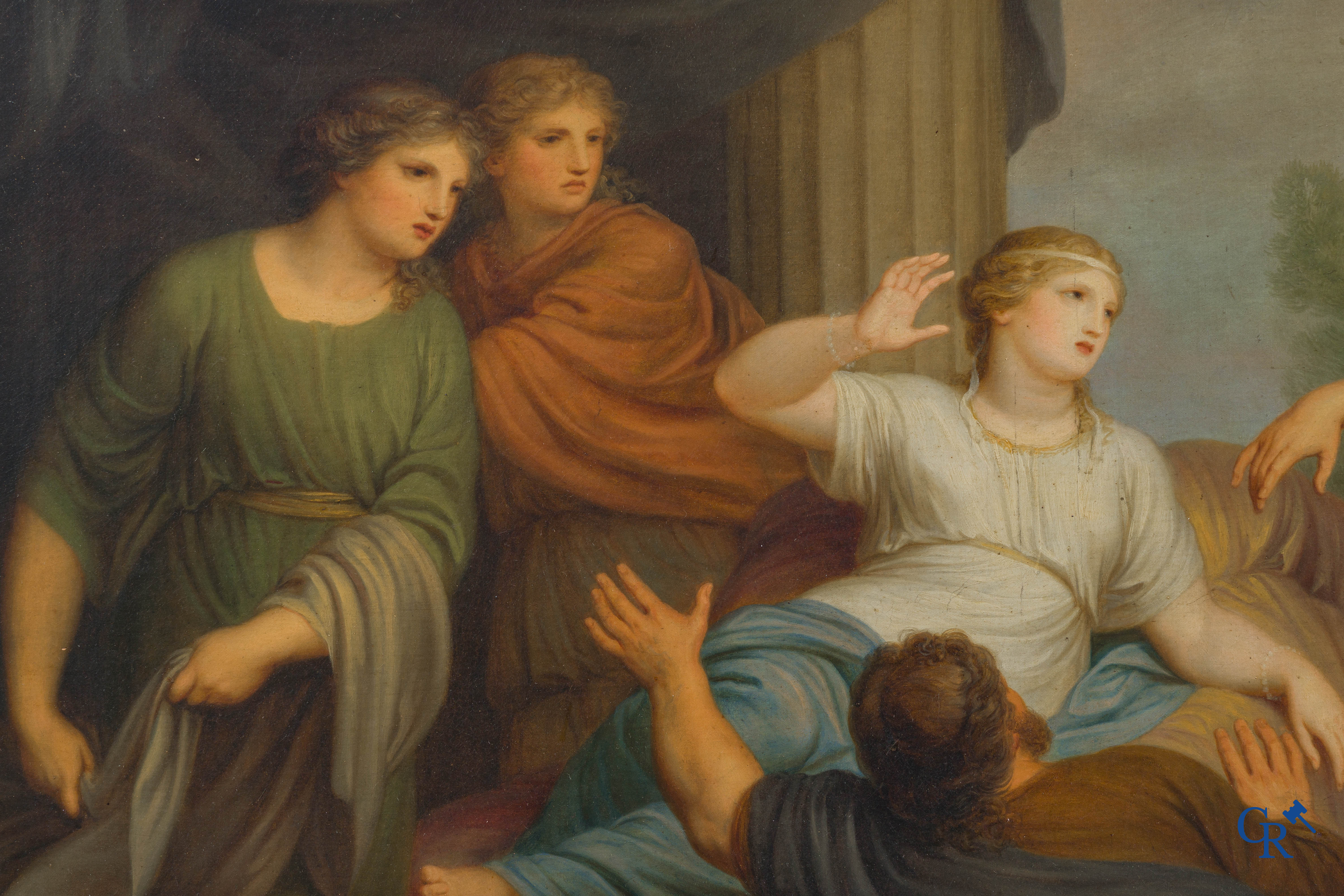 Andries Cornelis Lens (1739-1822) Oil on canvas. Painting in the typical neoclassical style.