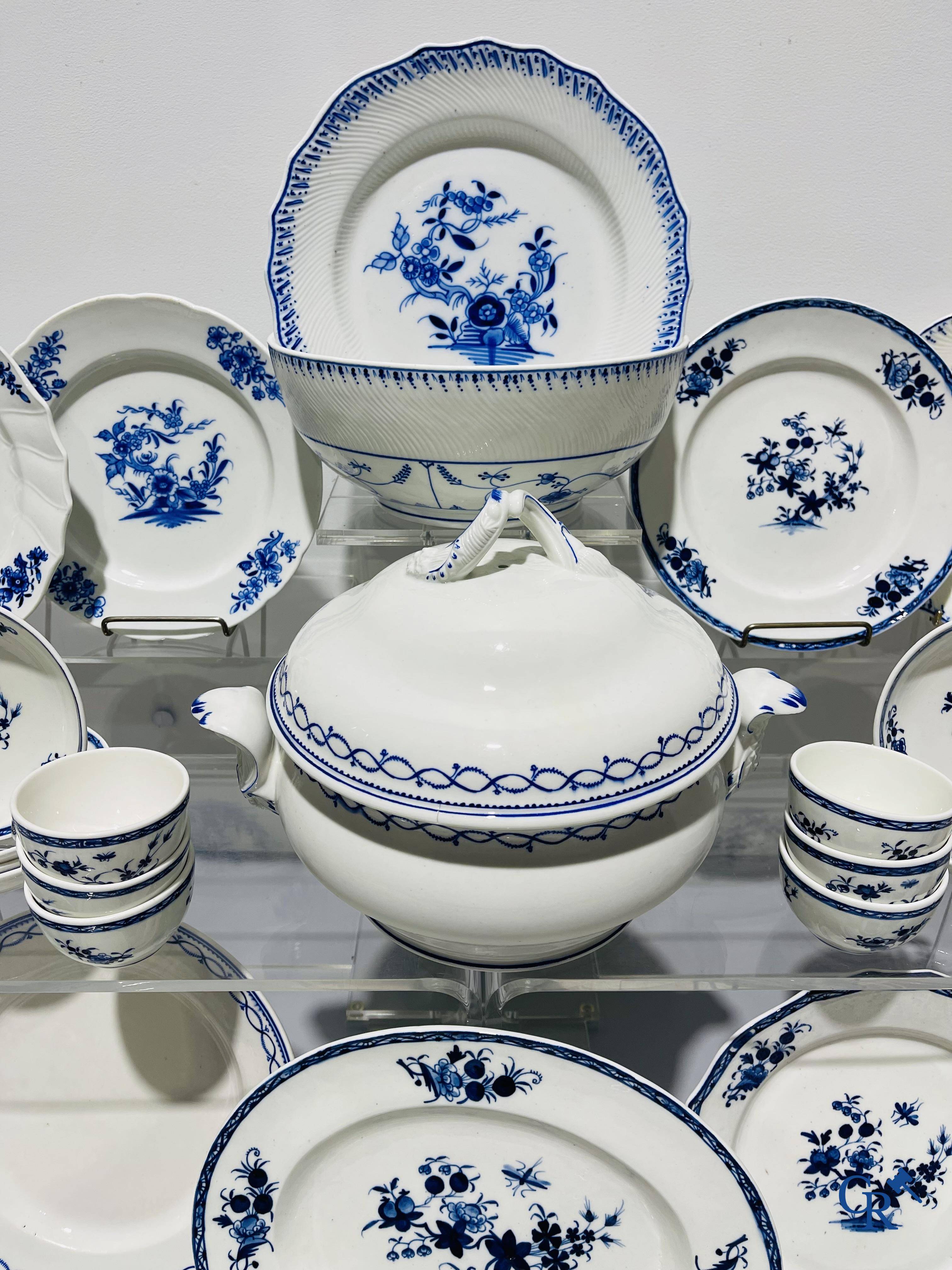 European porcelain, Tournai. A large lot of various pieces of blue and white porcelain and faience. 18th - 19th century.