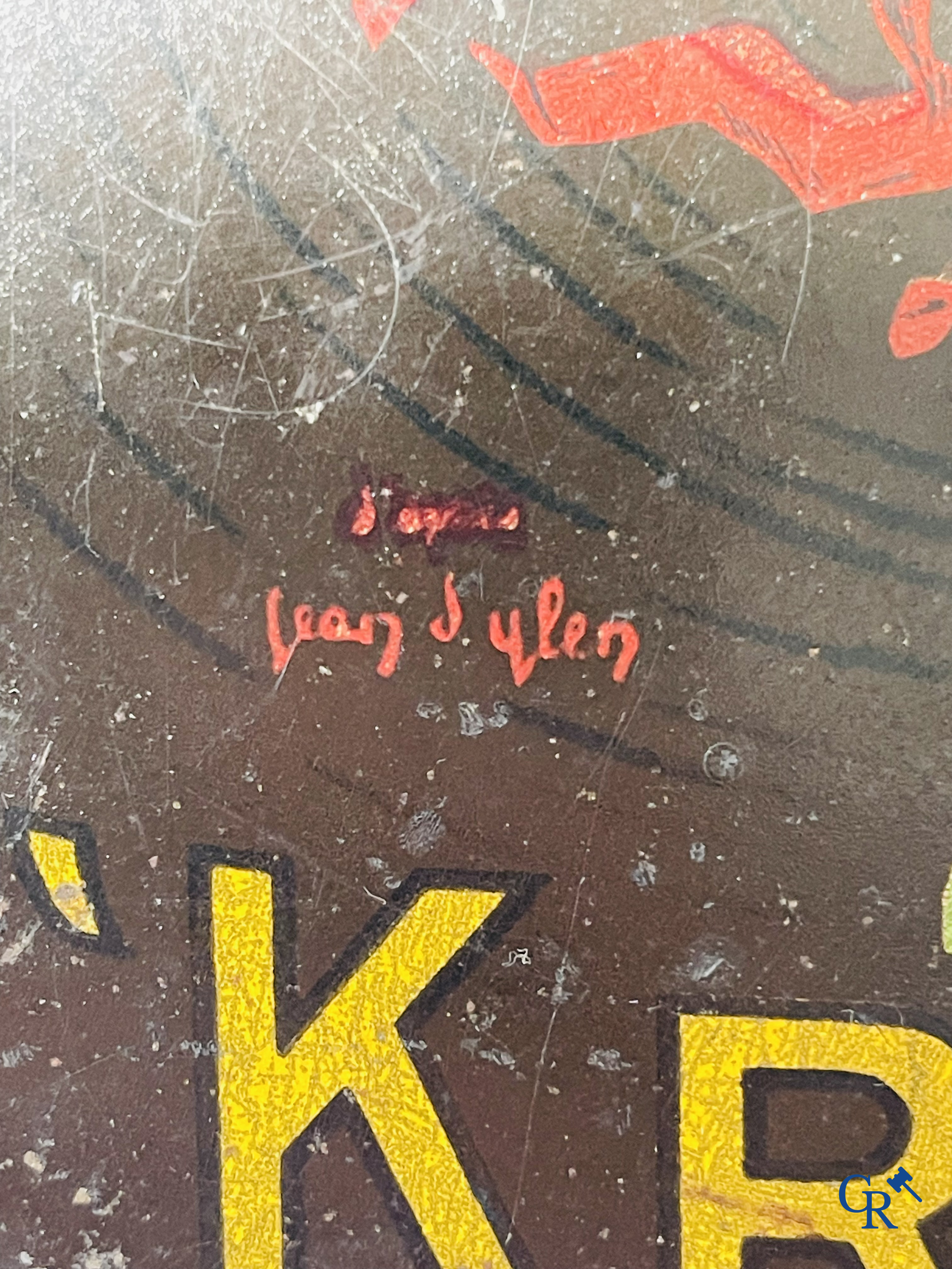 "Krema", Le meilleur bonbon au beurre. Blikdoos met een illustratie van Jean D'Ylen. G. De Andreis & Cie Marseille.