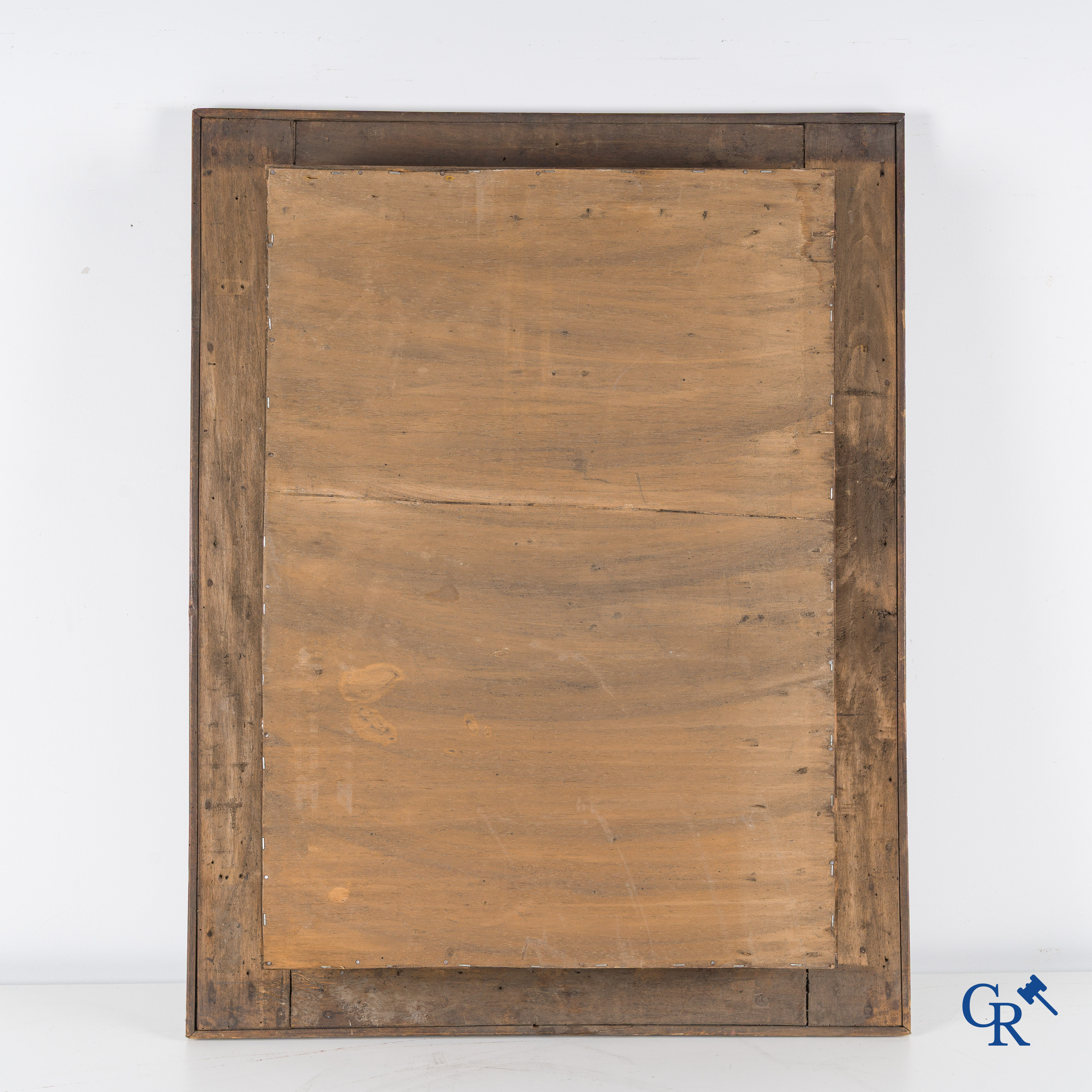 Chocolat Menier, Mooie publiciteits vitrine in reliëf voor Menier chocolade, waarschijnlijk artisanale makelij.