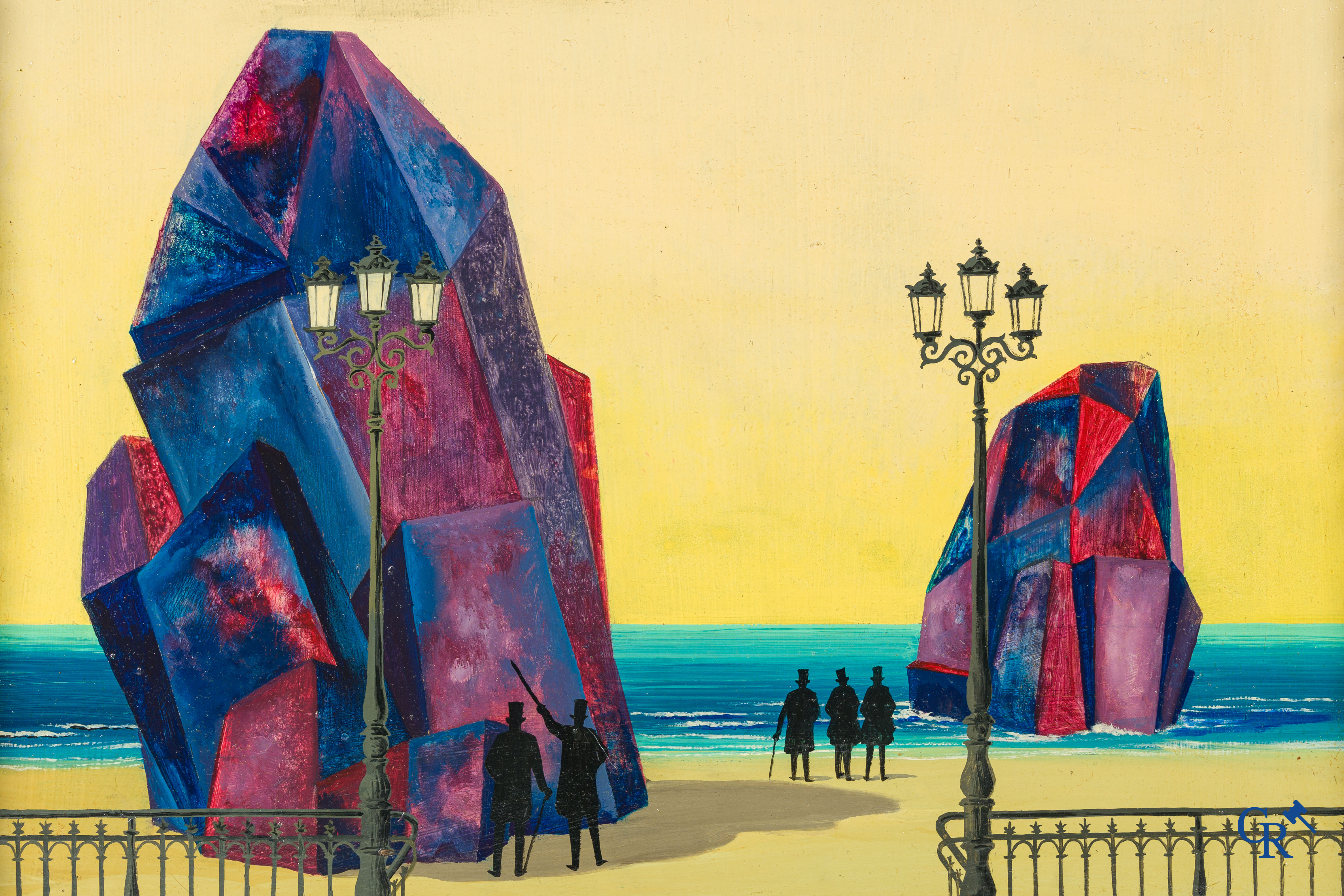 Gaston Bogaert (1918-2008) (*) "Les Cuprites" olie op paneel.