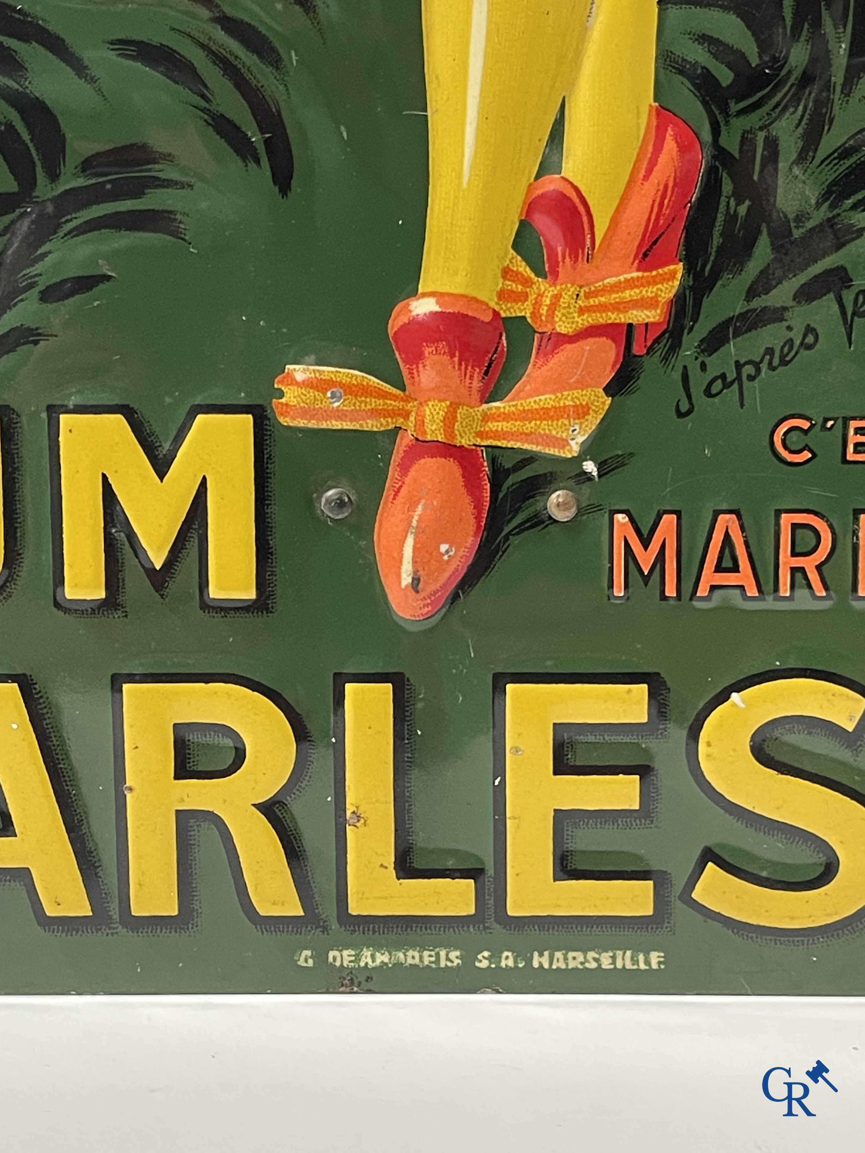 Jean D'Ylen, Publiciteit in bedrukt blik voor Rhum Charleston van Marie Brizard.