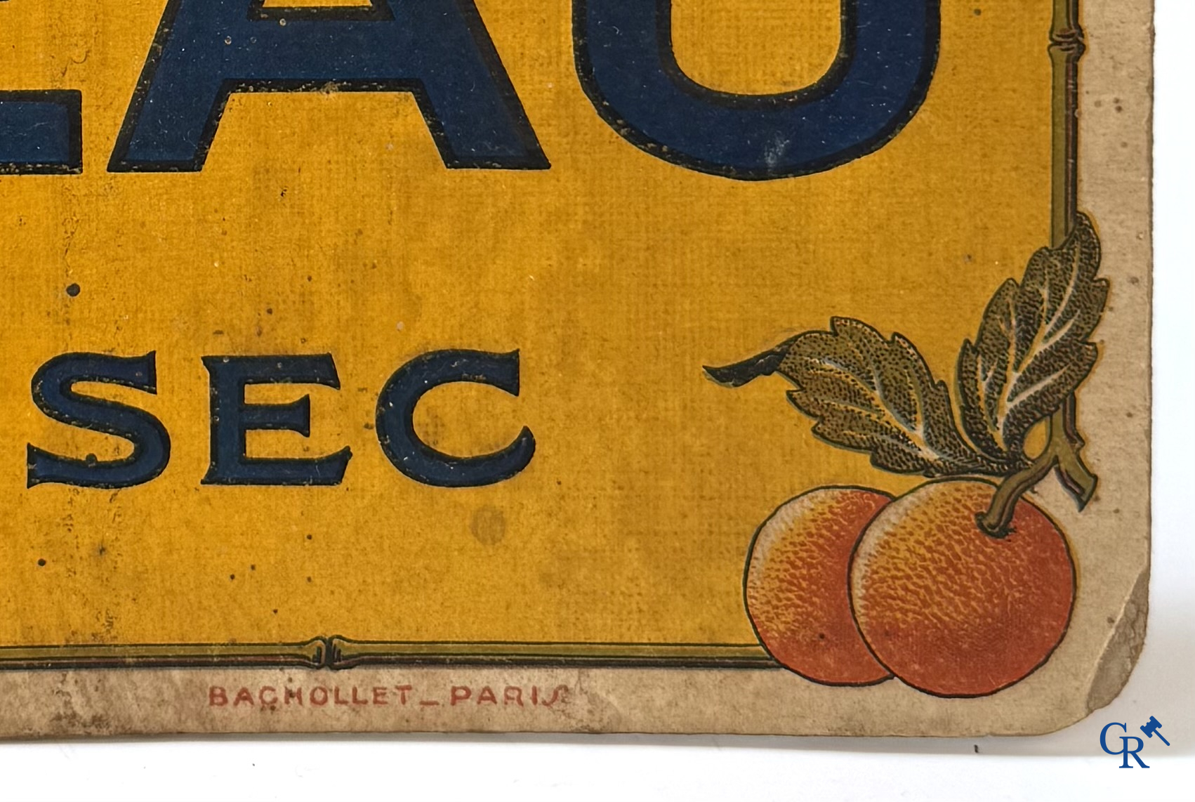 Liqueur Cointreau, Publicity printed on hard cardboard for Cointreau triple-sec. 1920's.