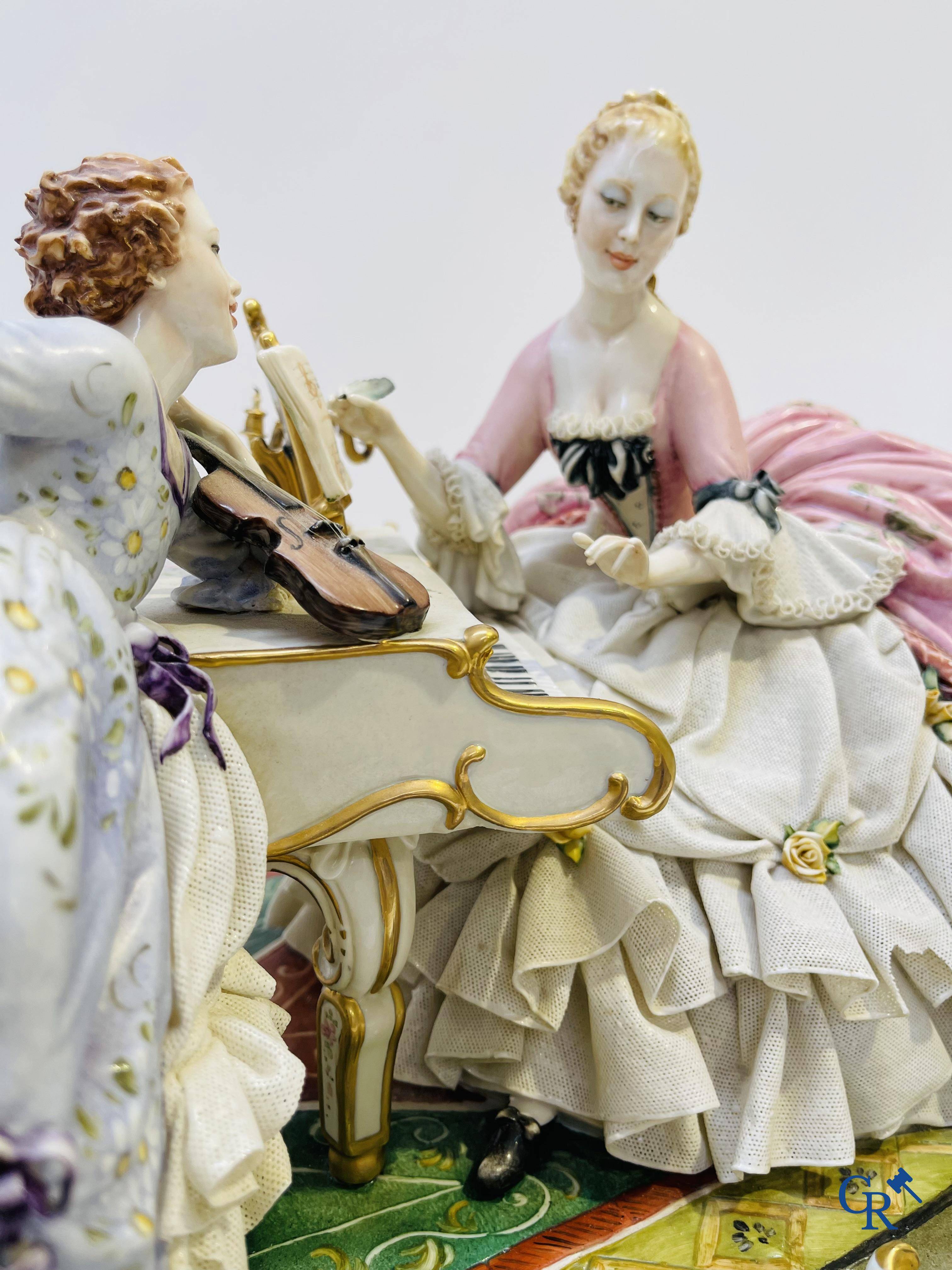 Porcelain: Capodimonte: Luciano Cazzola: “The music lesson.”