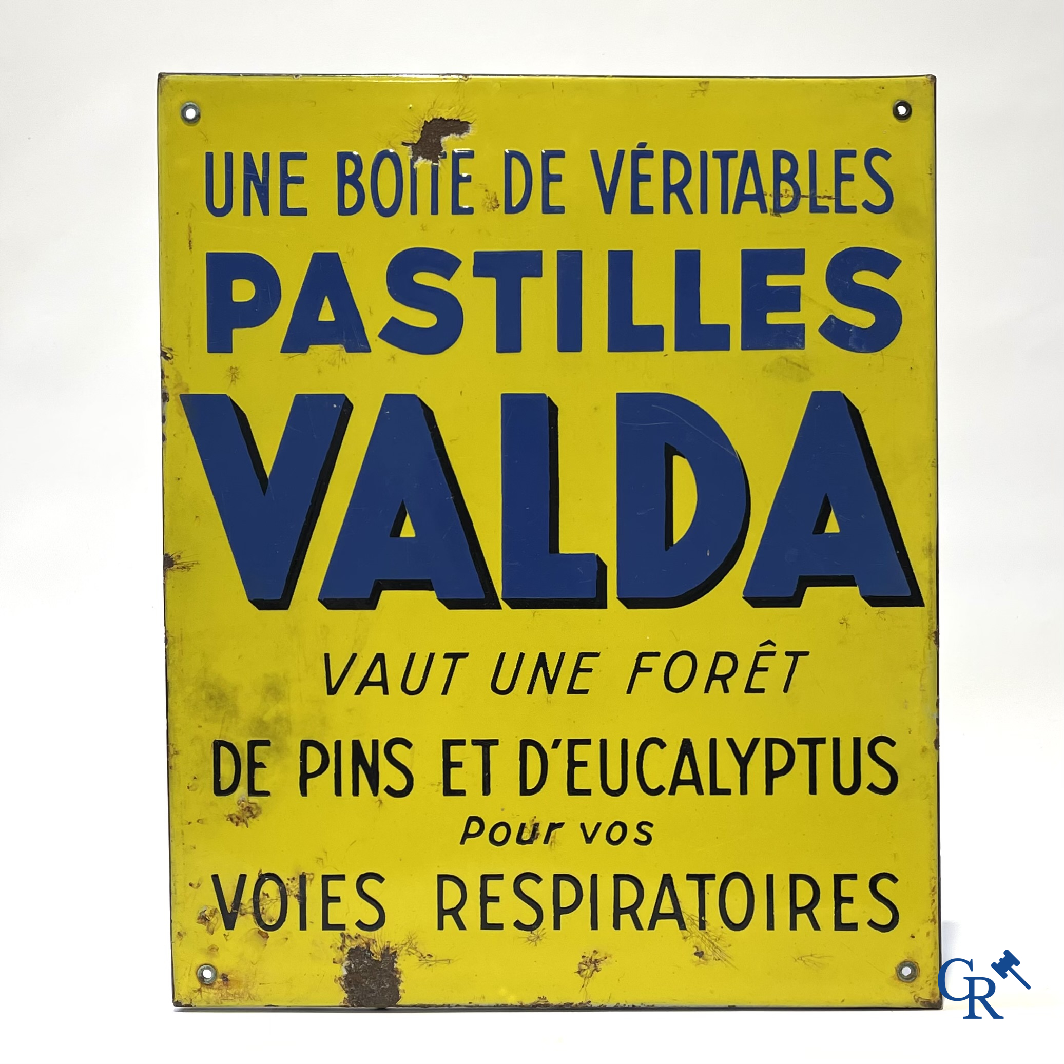 Valda Pastilles, emaille reclambord voor Pastilles Valda.