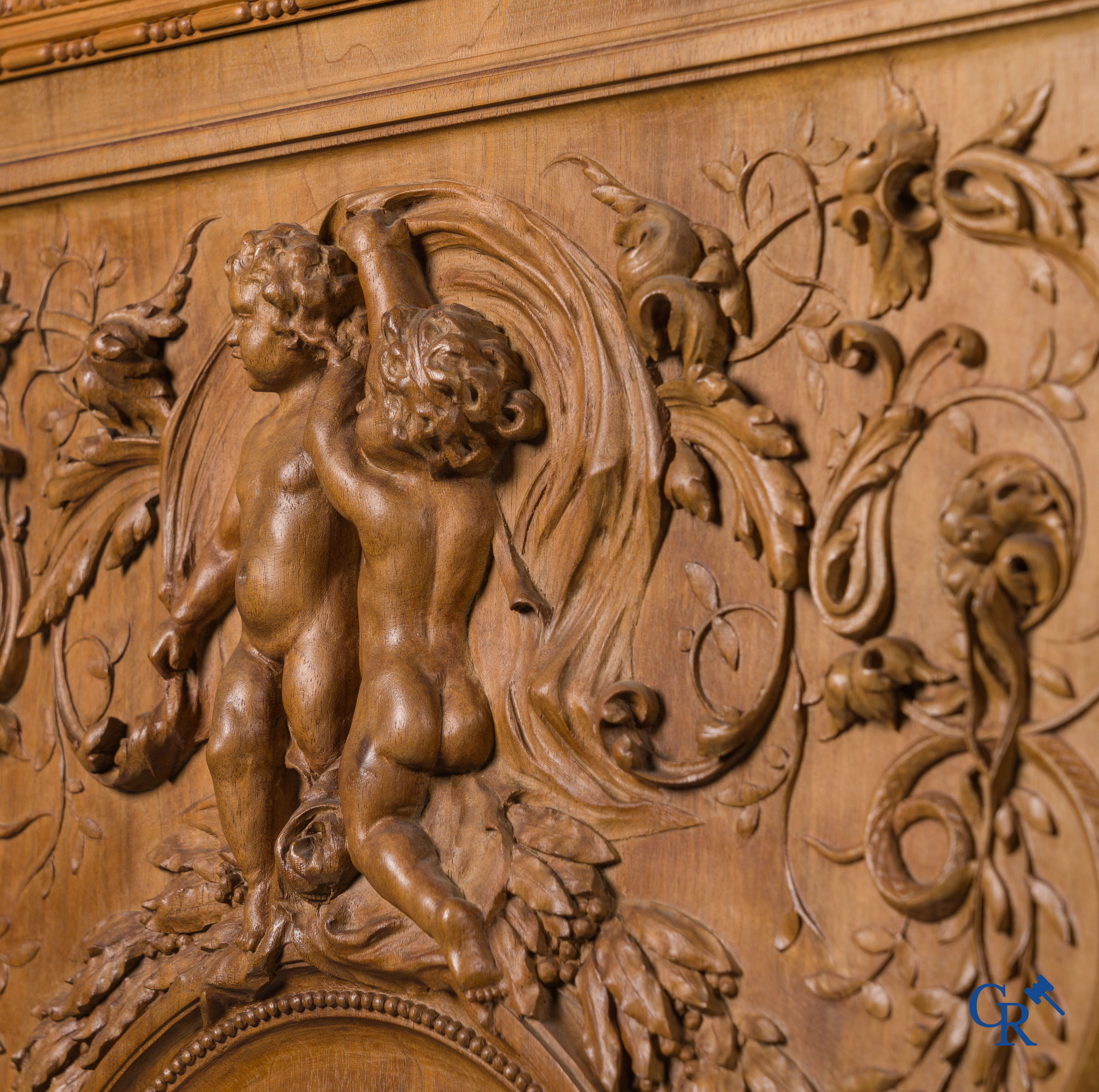 Cazanave Frères à Carcassonne. A rich and finely carved piece of furniture in LXVI style.