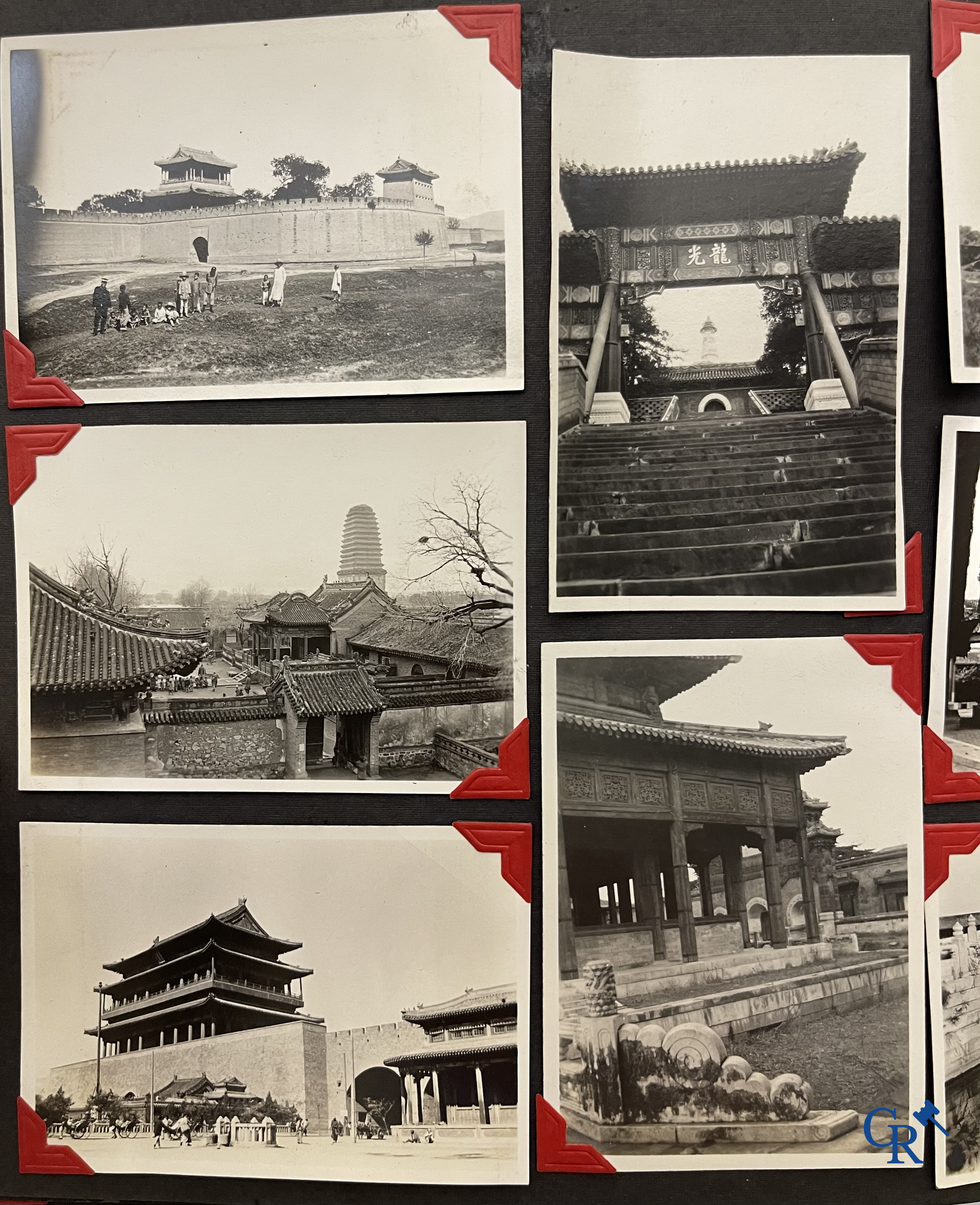 Aziatica, een belangrijk album met reisfoto's uit China. Onder andere Datong, Peking, Beijing, Hohhot, enz. Circa 1900.