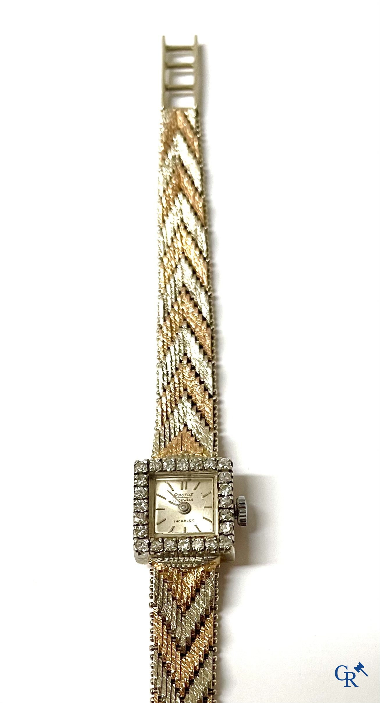 Zwitsers werk, een dames polshorloge Exactus in goud 750°/00.