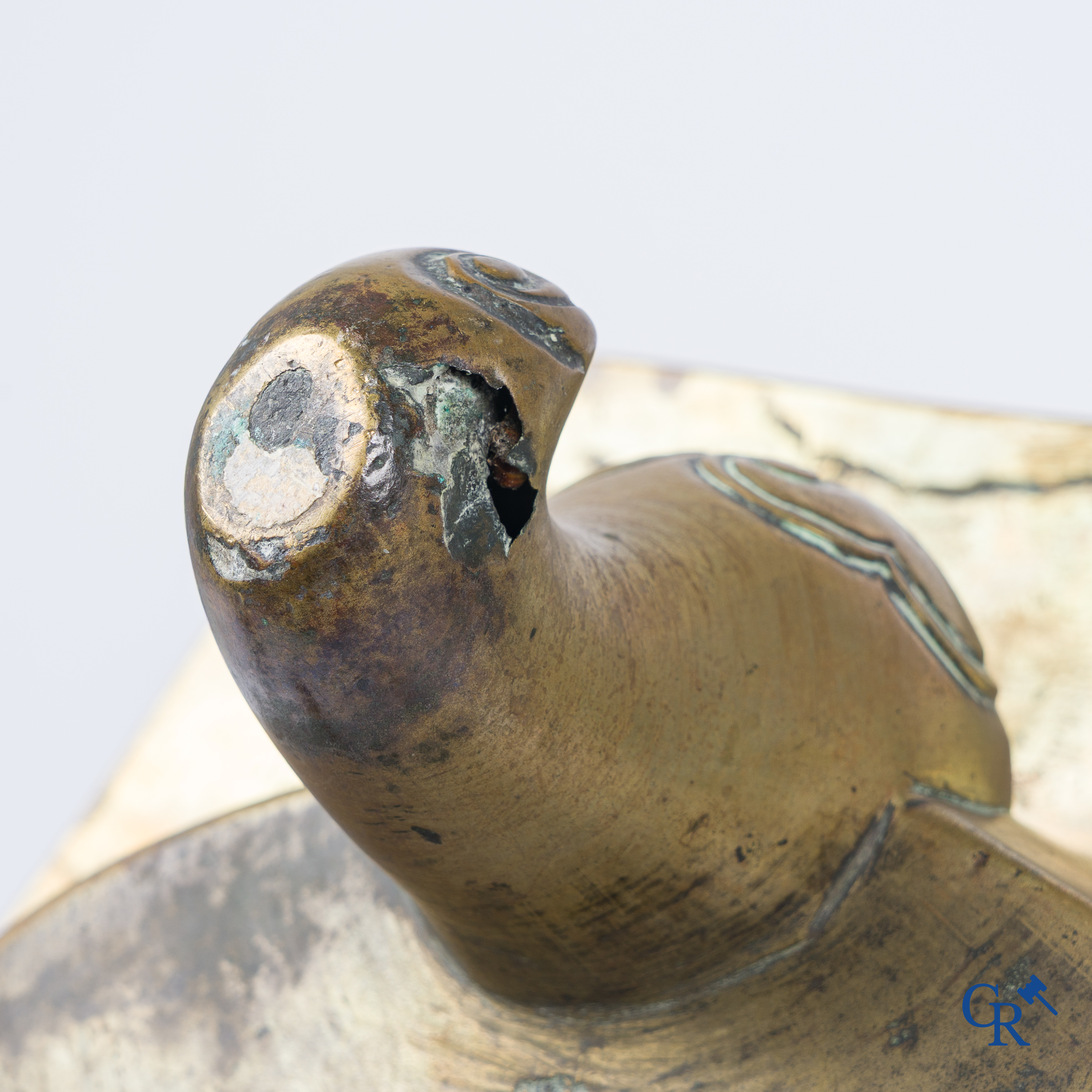 Asian Art. A large 3-legged and decorated bronze incense burner. China 18th-19th century.