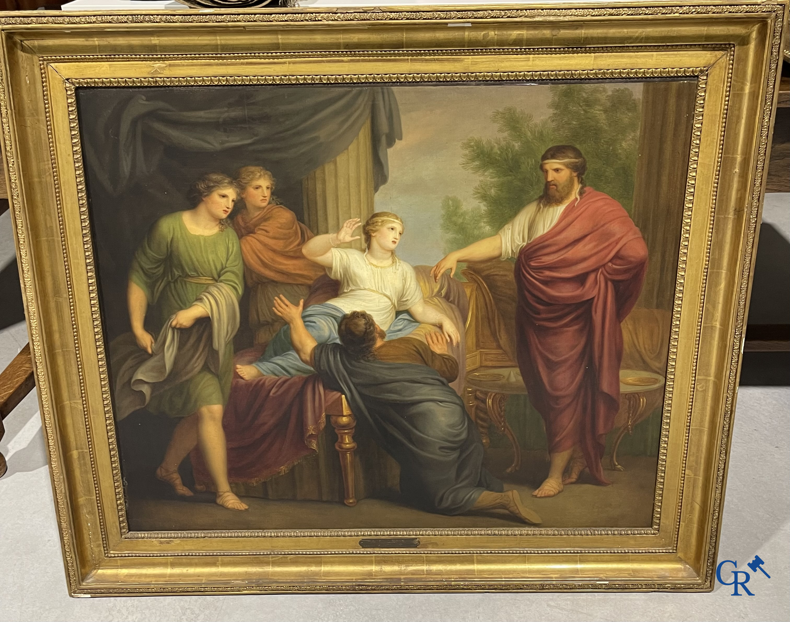 Andries Cornelis Lens (1739-1822) Oil on canvas. Painting in the typical neoclassical style.