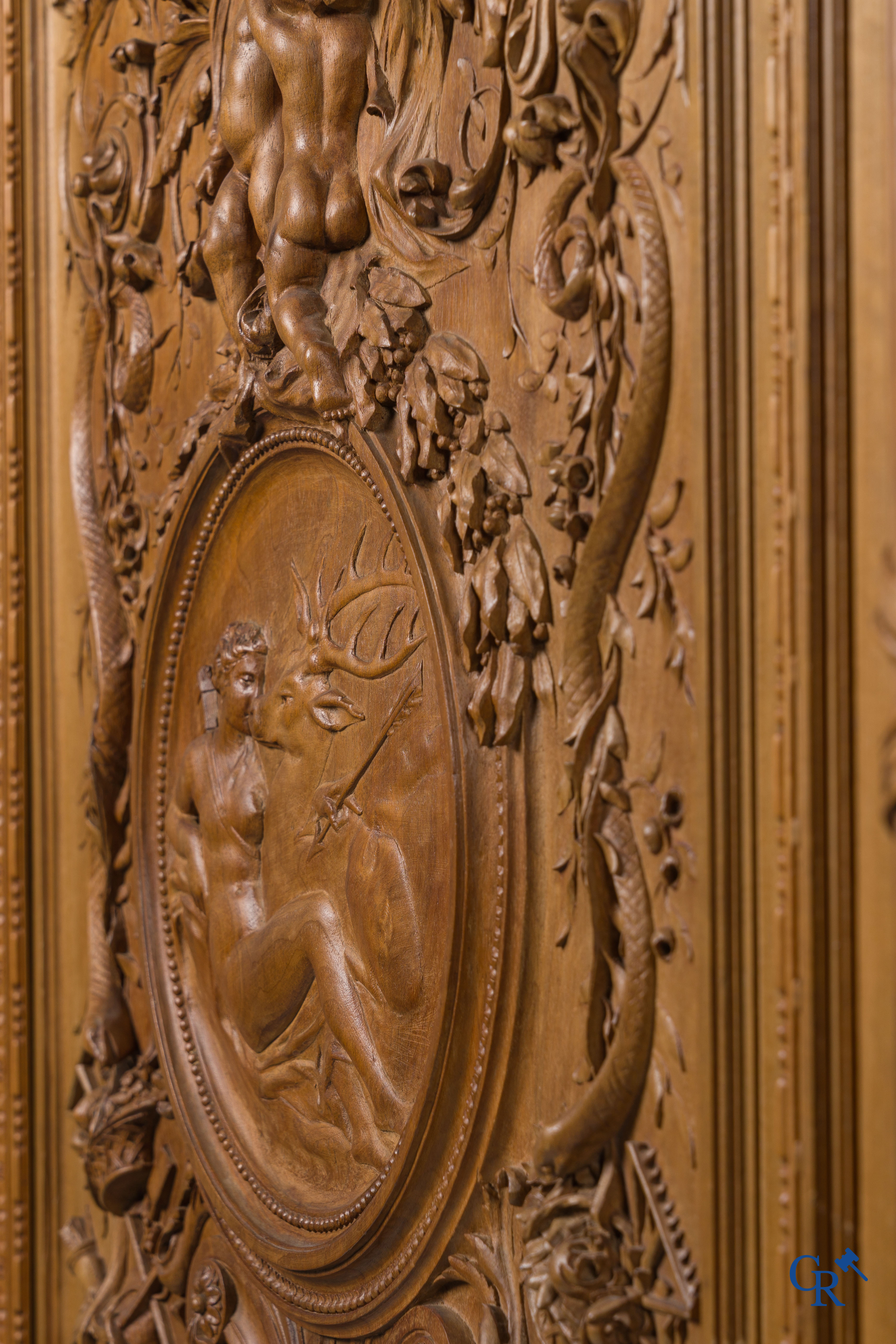 Cazanave Frères à Carcassonne. A rich and finely carved piece of furniture in LXVI style.