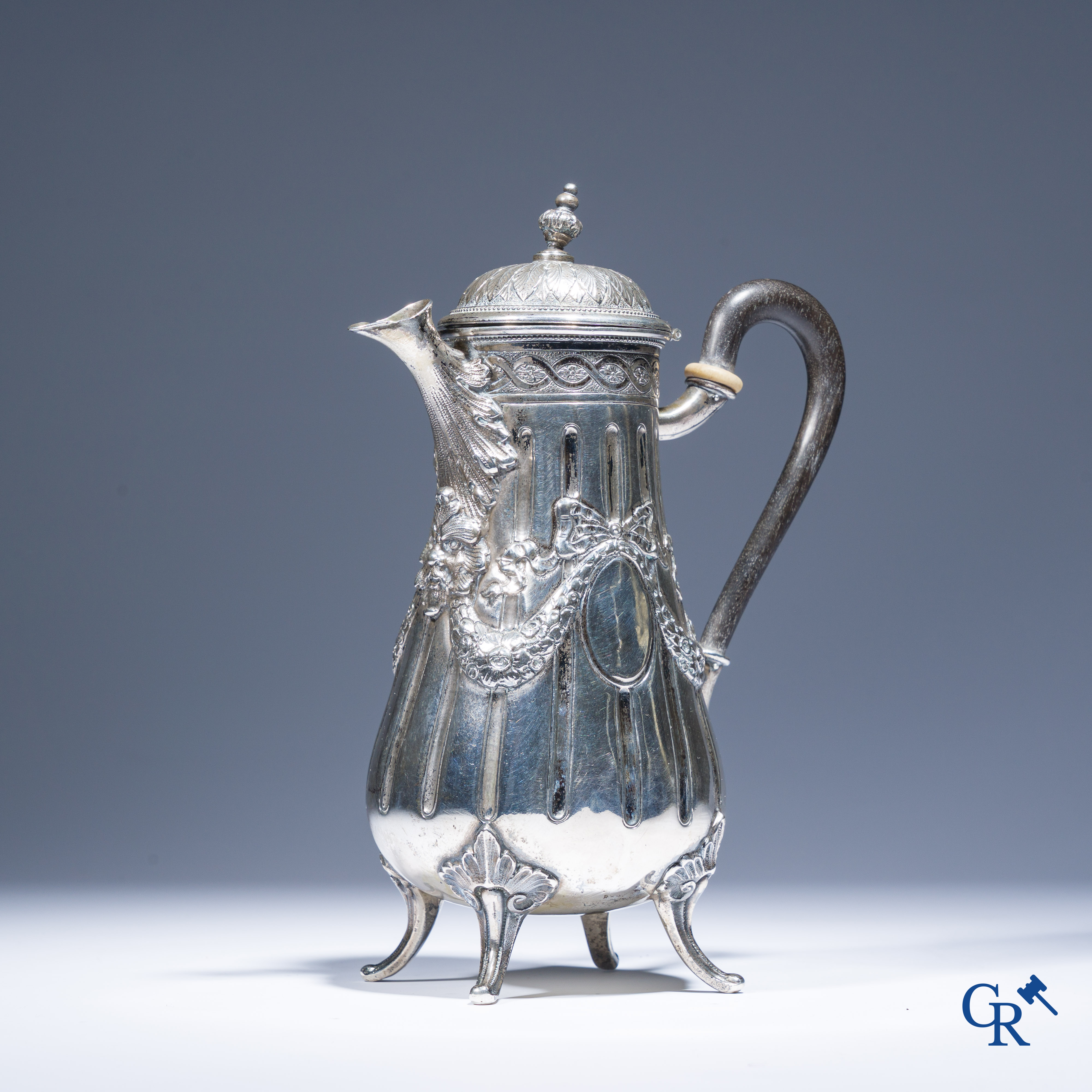 A silver jug in LXVI style. Multiple hallmarks.
