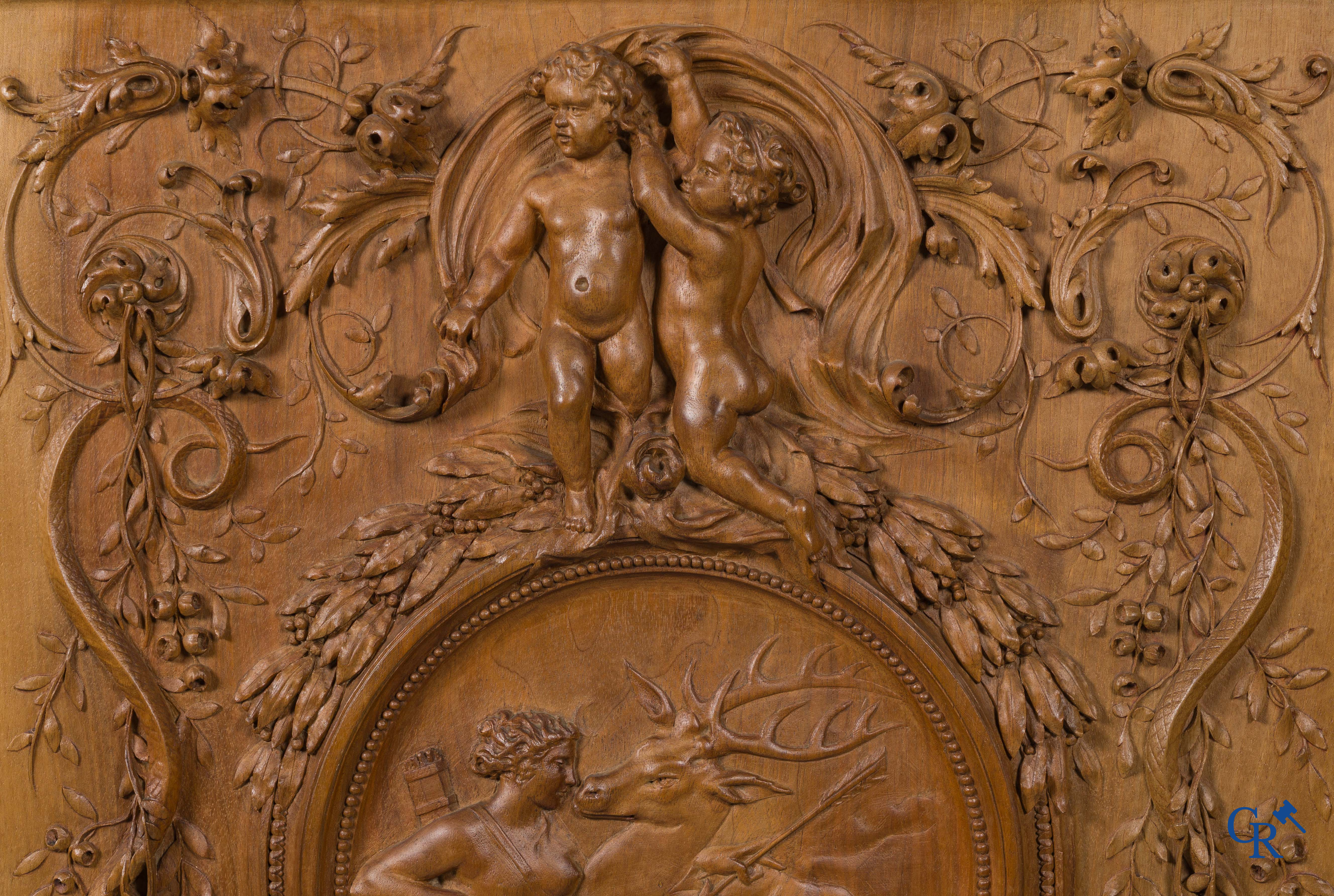 Cazanave Frères à Carcassonne. A rich and finely carved piece of furniture in LXVI style.