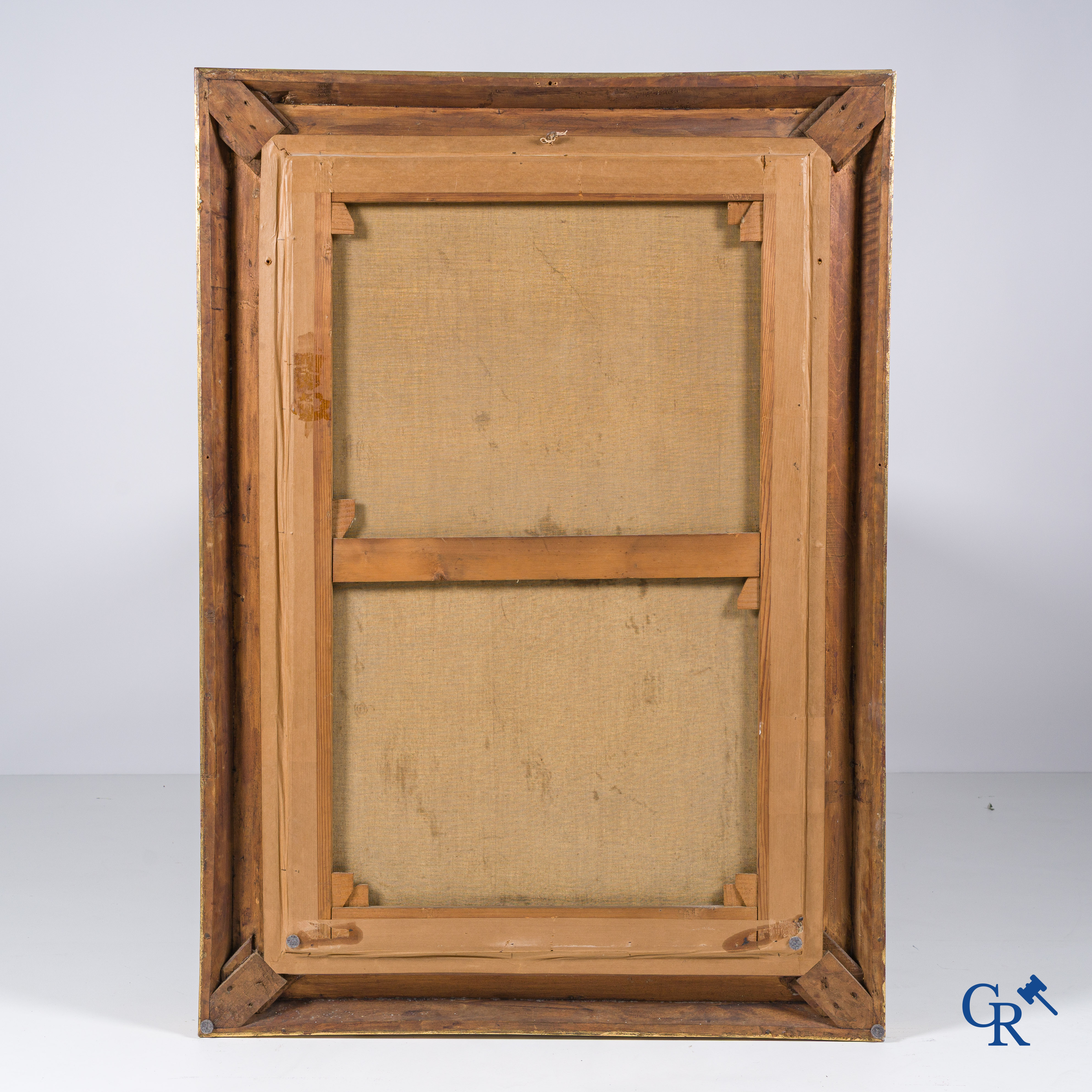 Henry Schouten, hunting dogs with pheasant. Oil on canvas. Signed lower left.