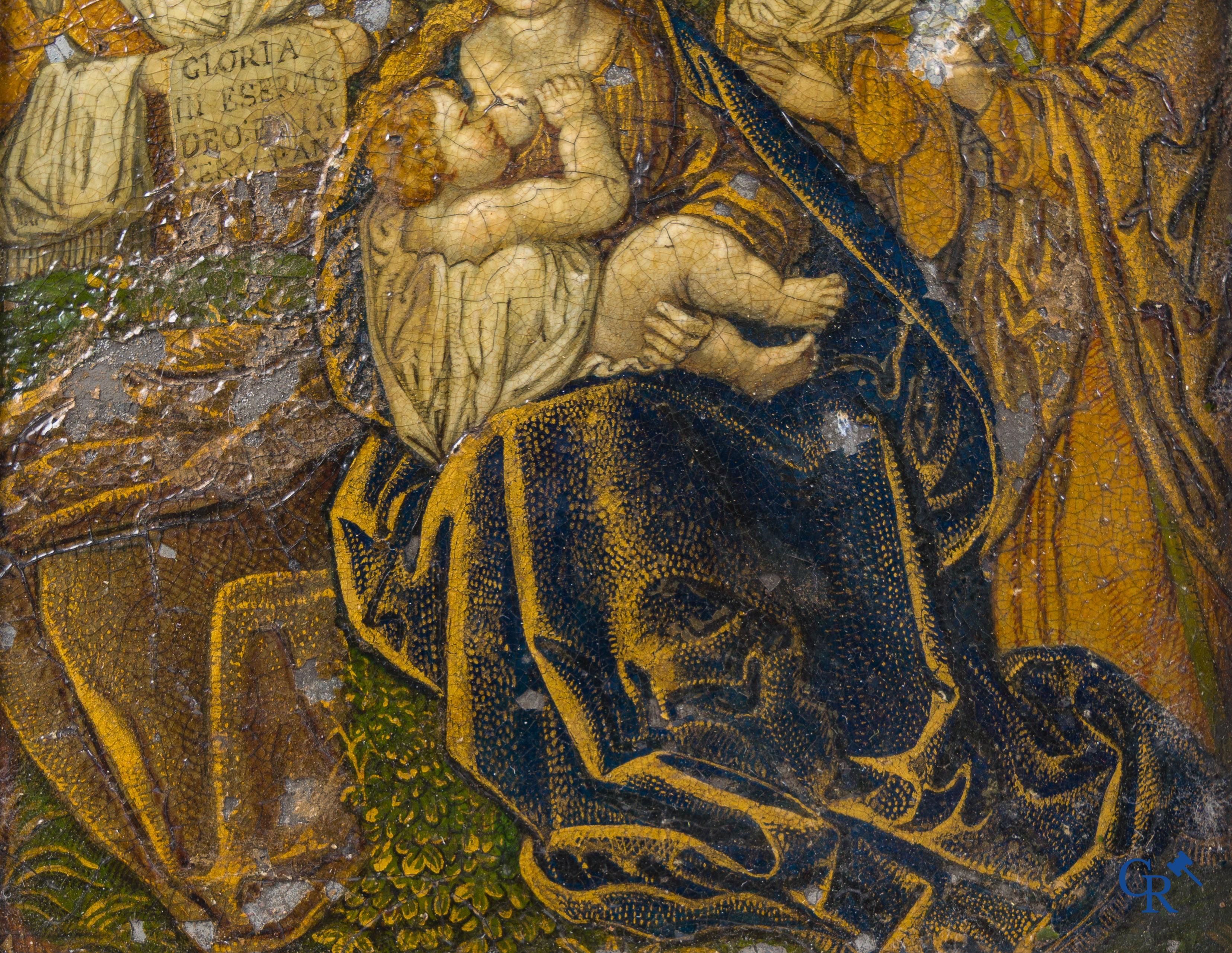 Madonna met kind. Frankrijk XVe-XVIe eeuw. Hoogstwaarschijnlijk Limoges, omgeving van de familie Pénicaud.