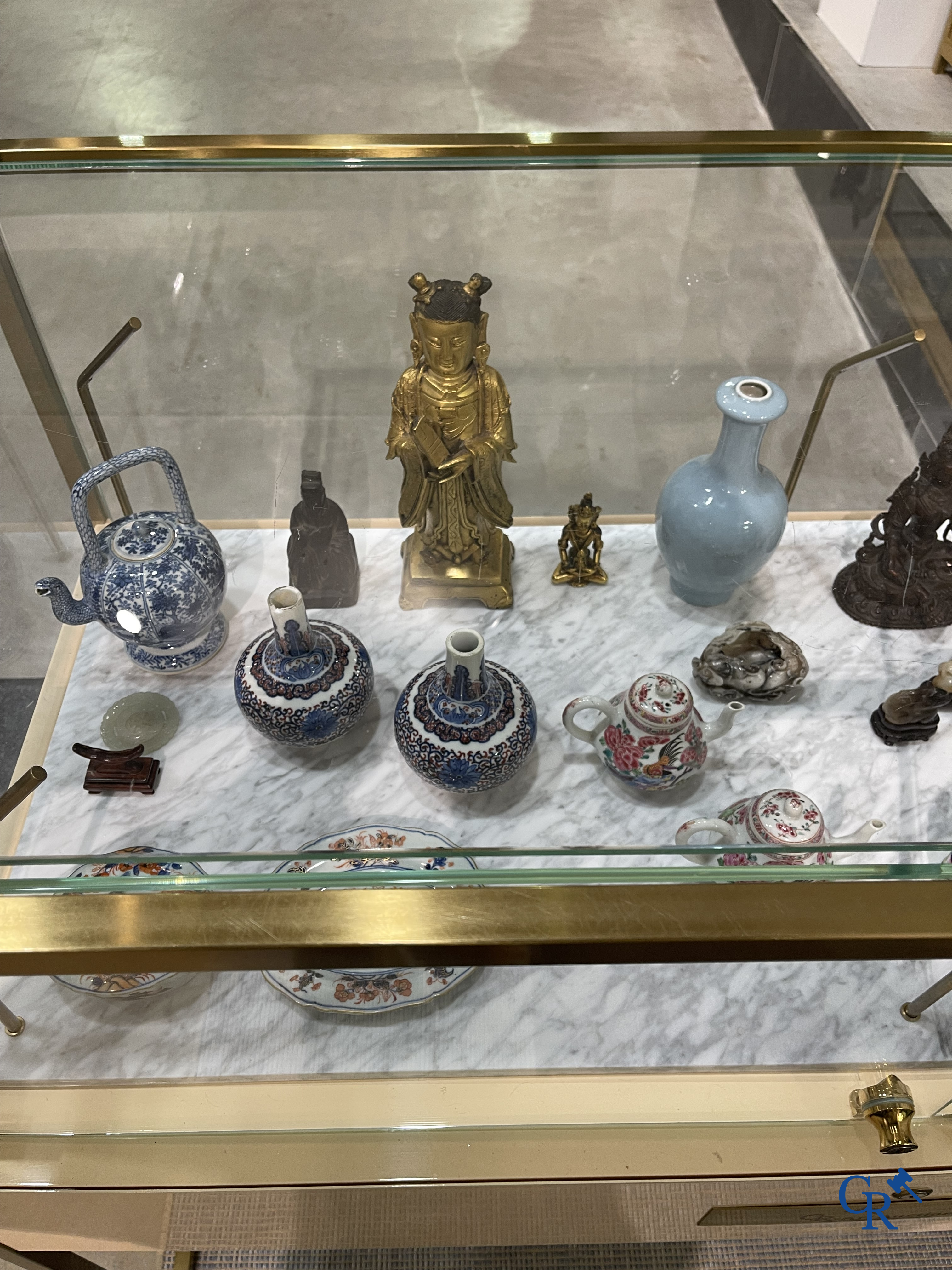 Asian Art, a seated bronze Buddha, Ming.