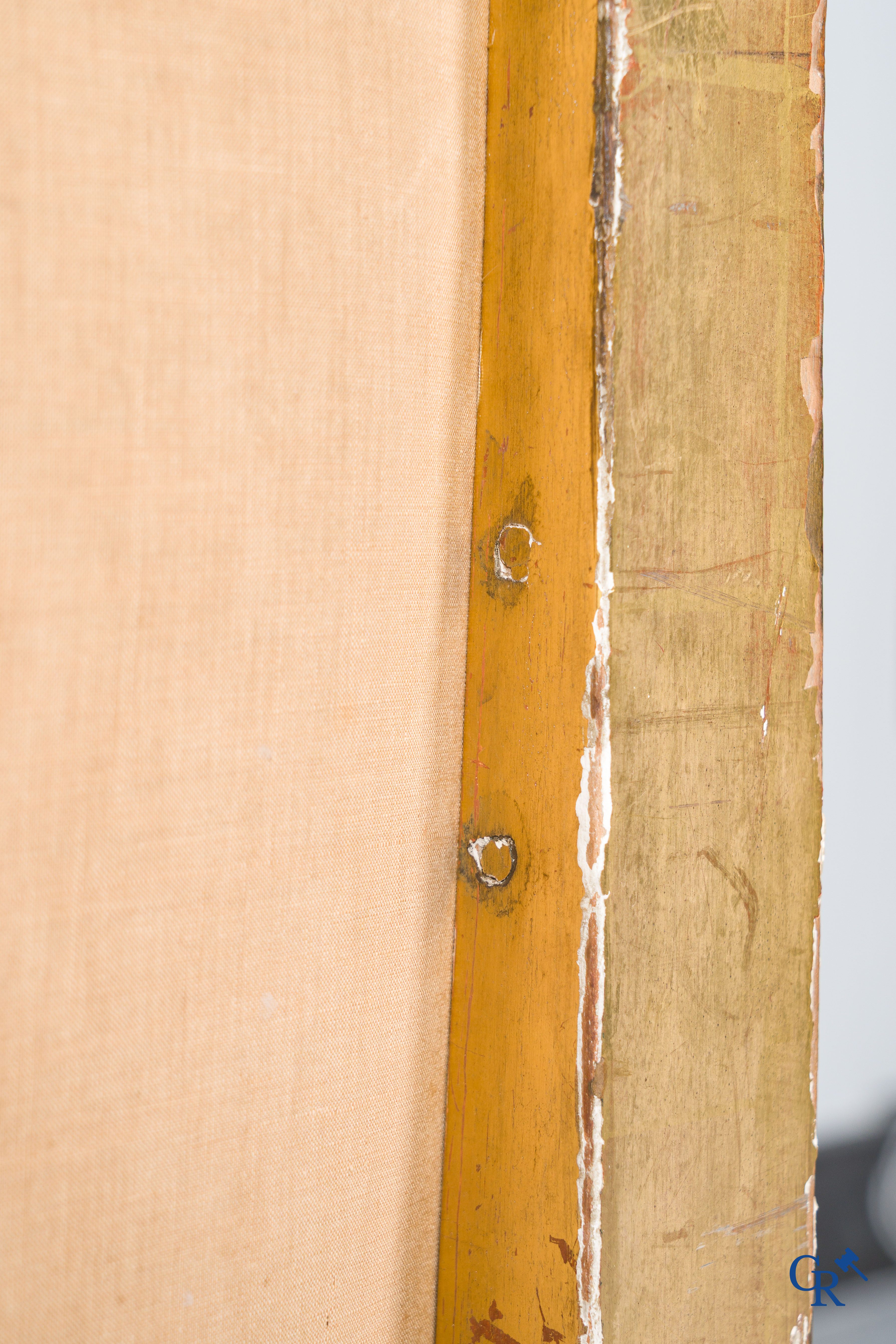 Louis XVI period. Marquise in finely sculpted and gilded wood. Late 18th century.