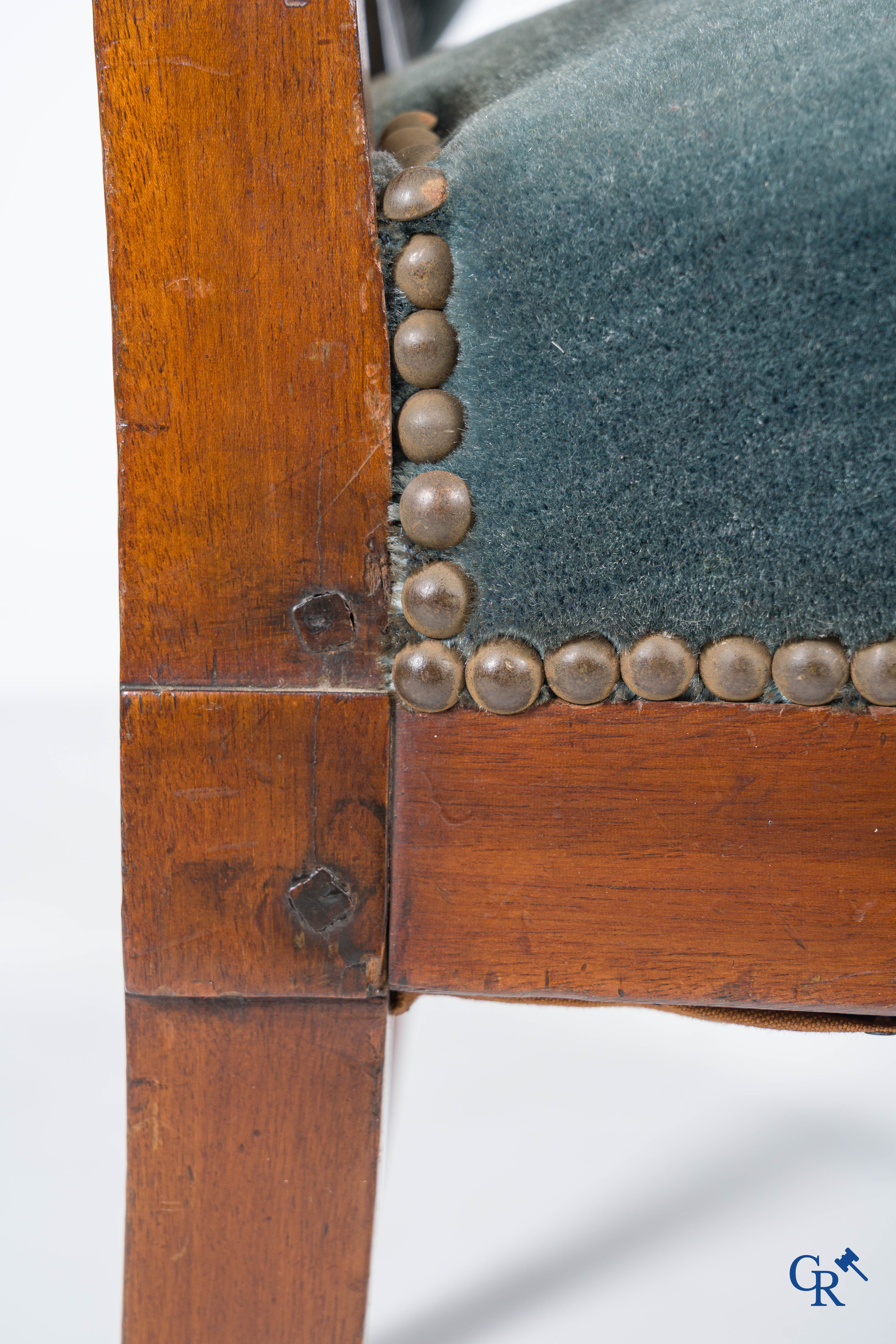 Empire. An office chair in mahogany, Retour d'Egypt style. Empire period, circa 1815.