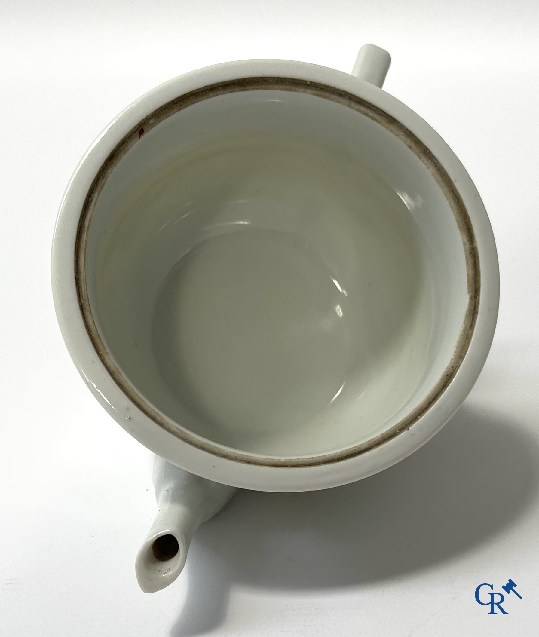 Asian Art, A finely painted Chinese teapot with floral decor. Marked.